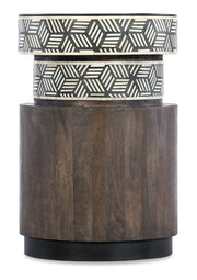 Hooker Furniture Commerce & Market Vector Round Side Table in Dark Brown
