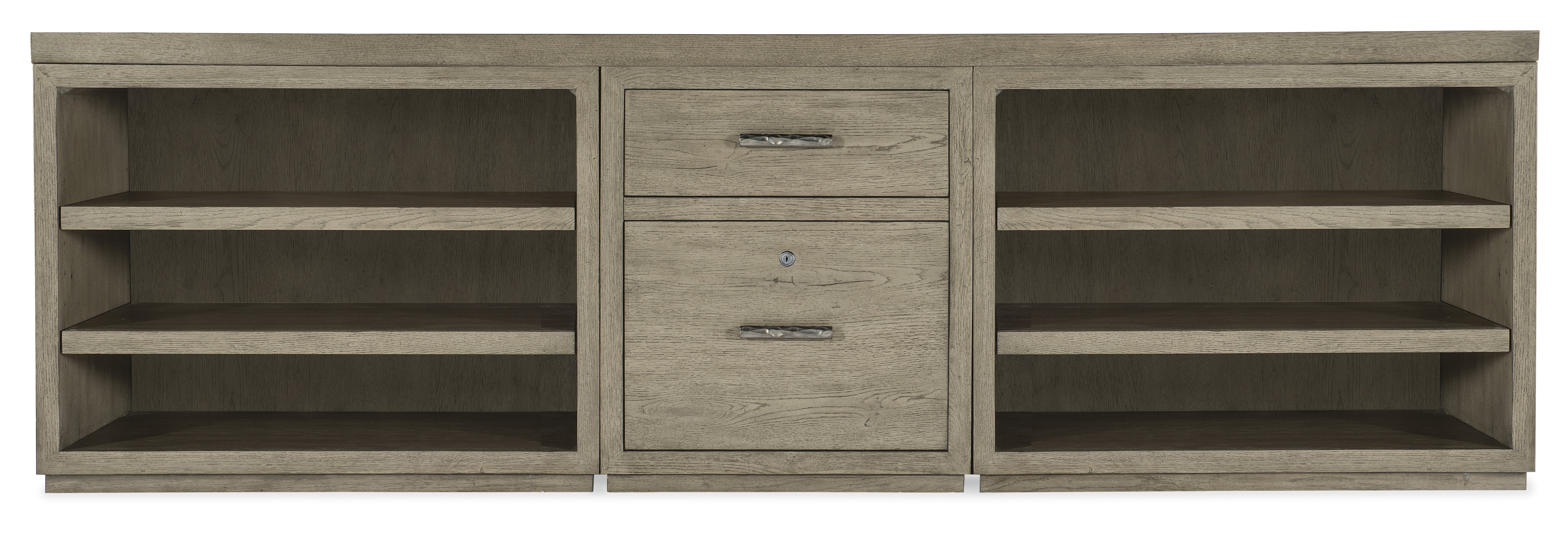 Hooker Furniture Linville Falls 96" Credenza with File and Two Open Desk Cabinets Credenza