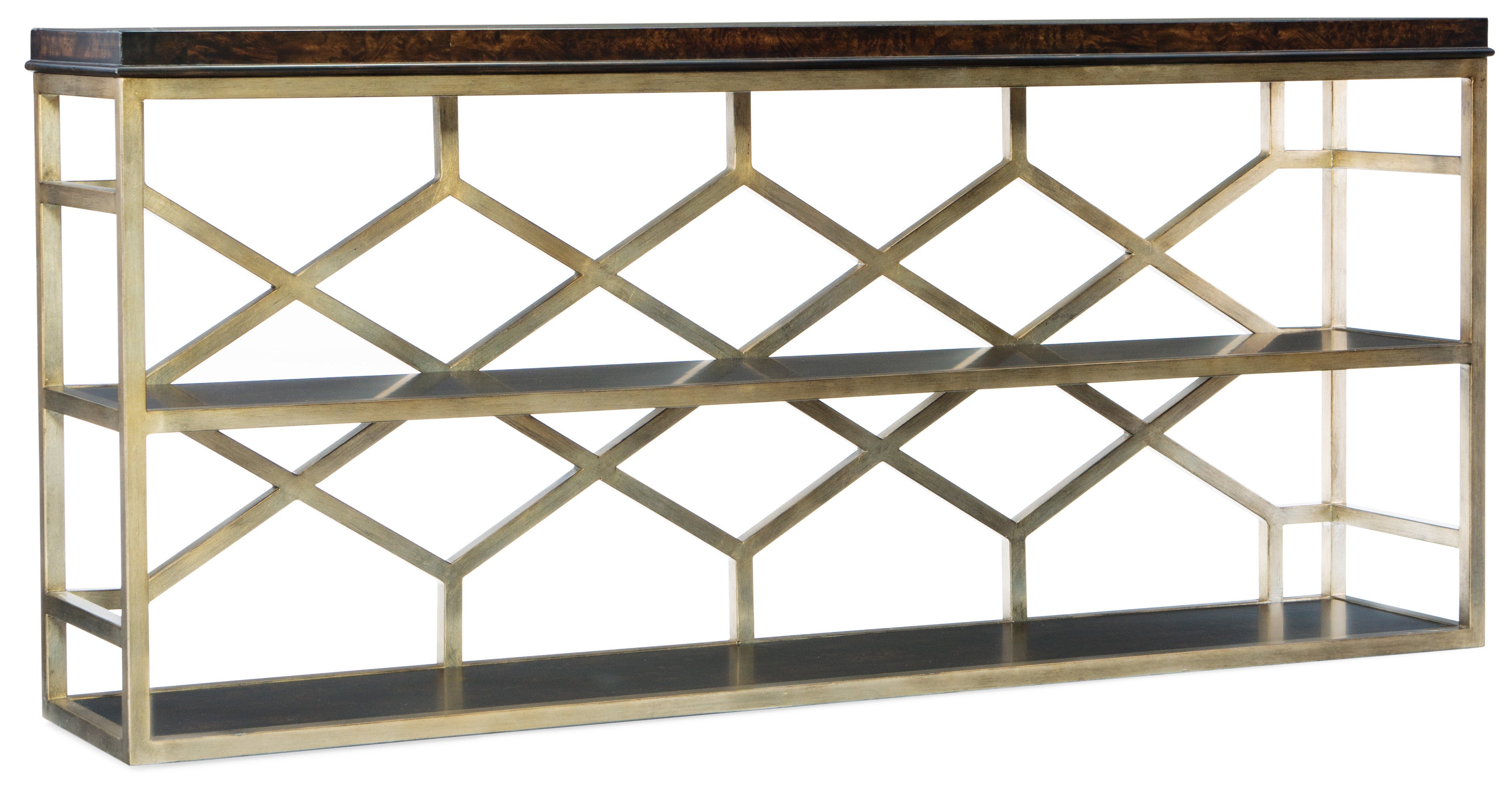 Hooker Furniture Melange Giles Console Table in Dark Brown