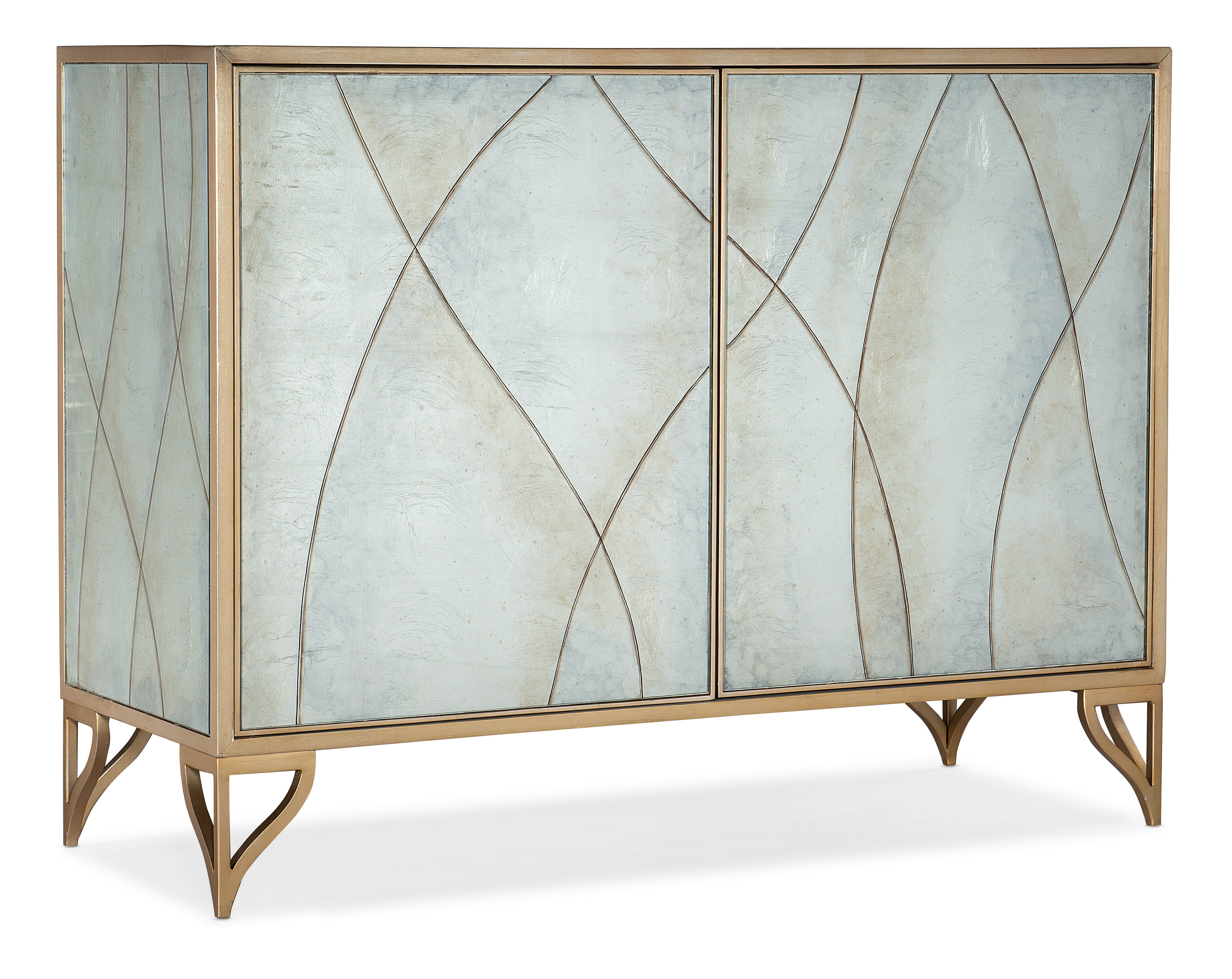 Hooker Furniture Melange Joannie Two Door Chest in Silver