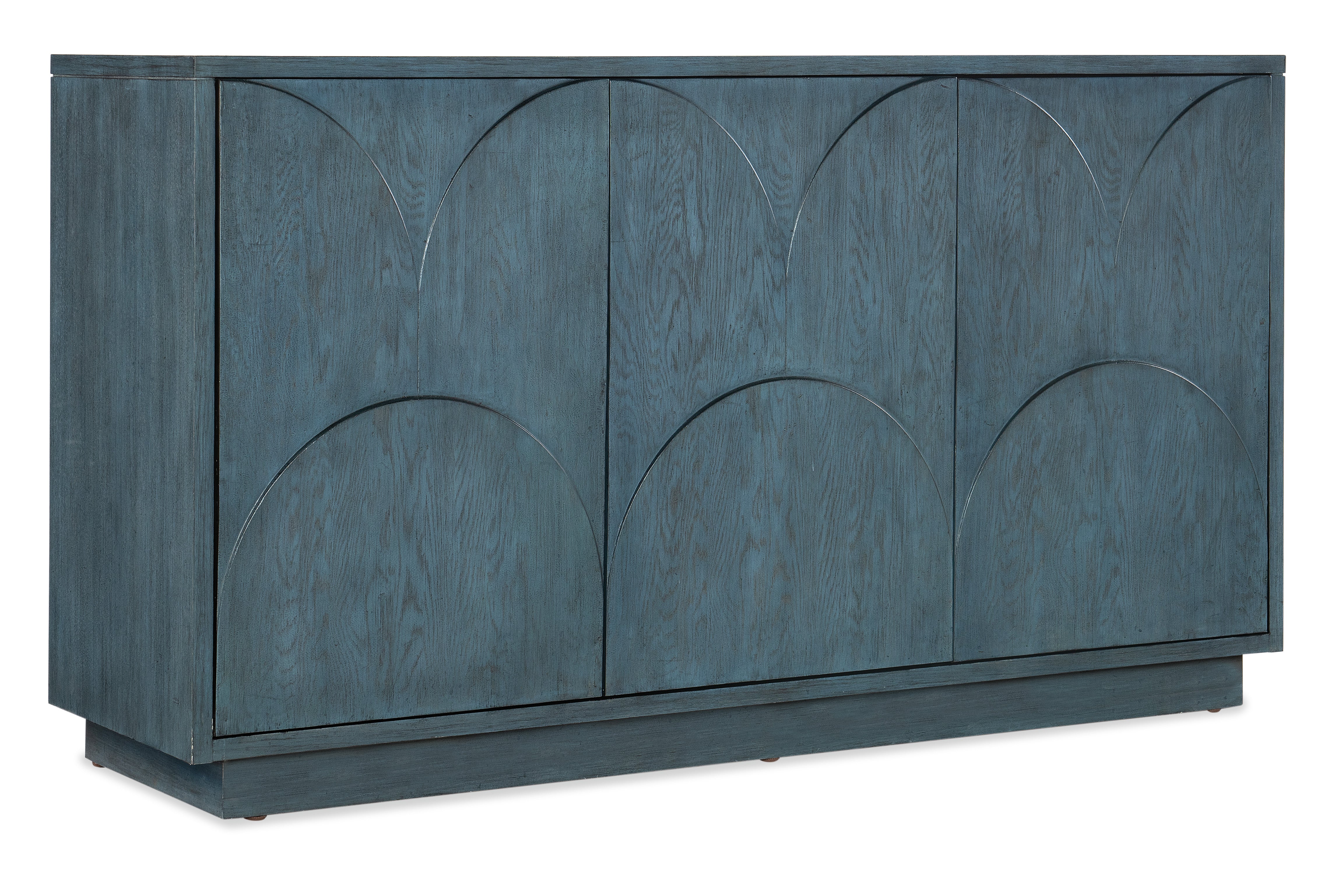 Hooker Furniture Melange Round Valley Three Door Entertainment Credenza in Blue