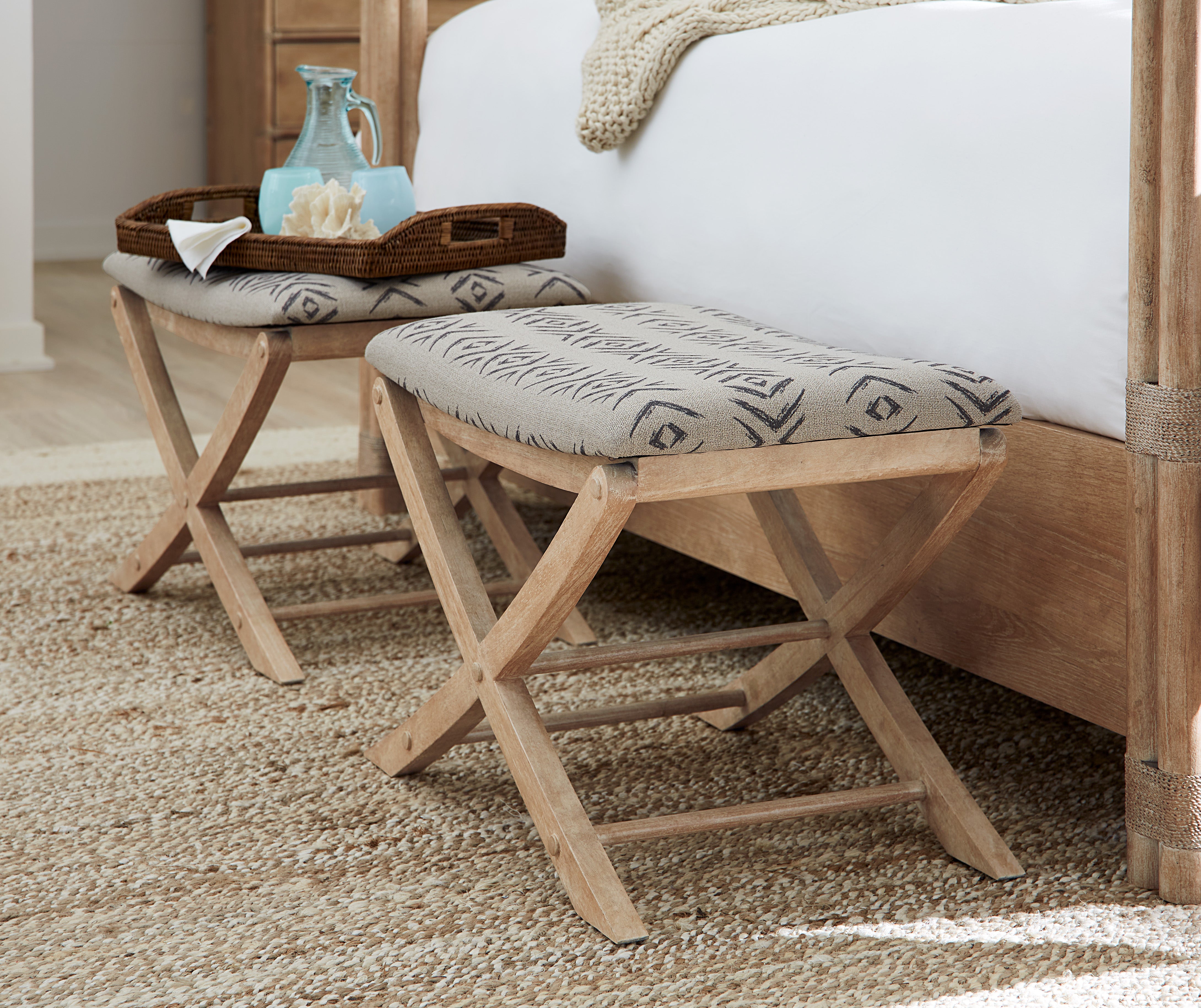 Hooker Furniture Retreat Camp Stool Bed Bench