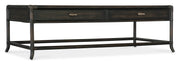 Hooker Furniture Retreat Pole Rattan Cocktail Table in Black