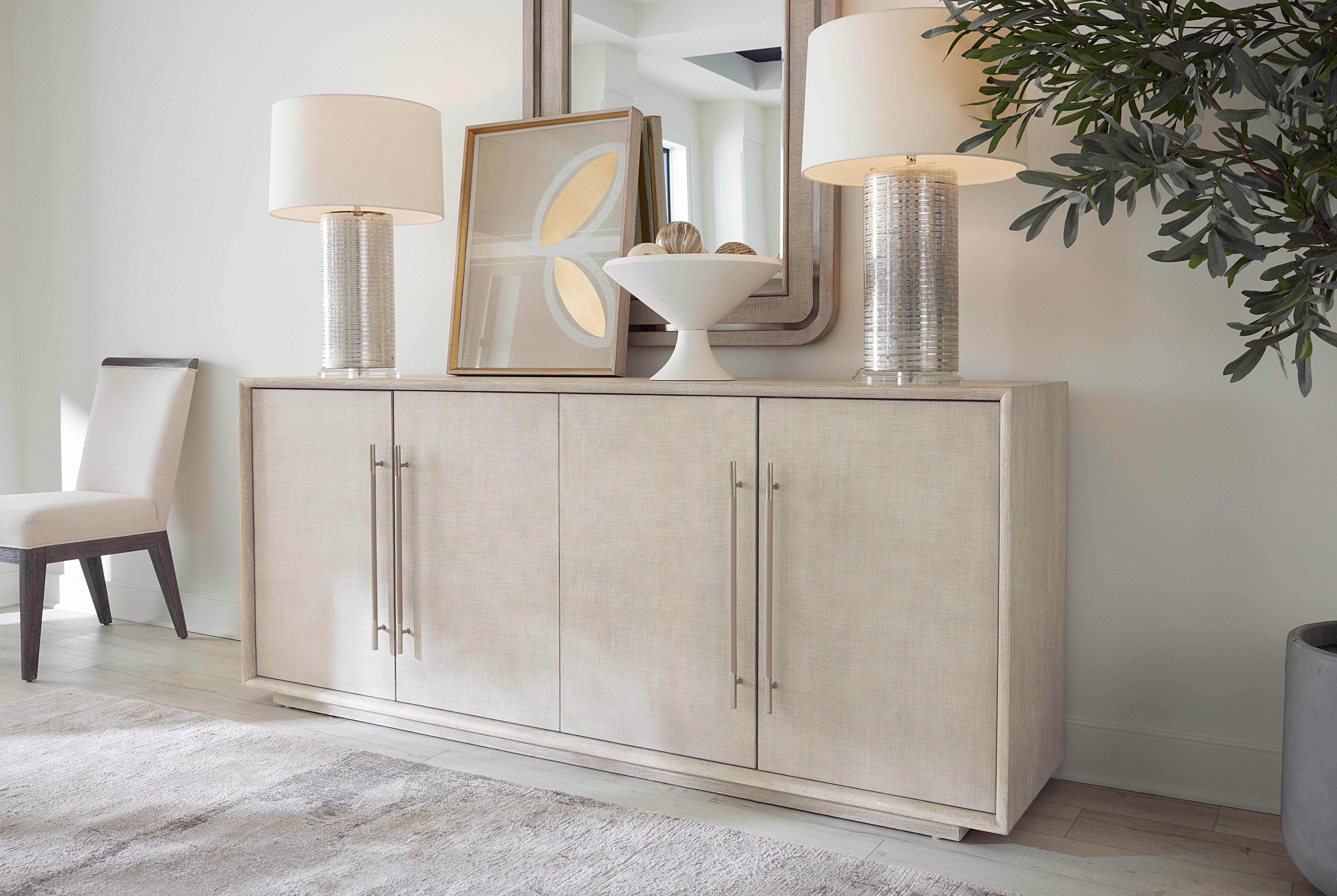Hooker Furniture Modern Mood Entertainment Console in Light Brown