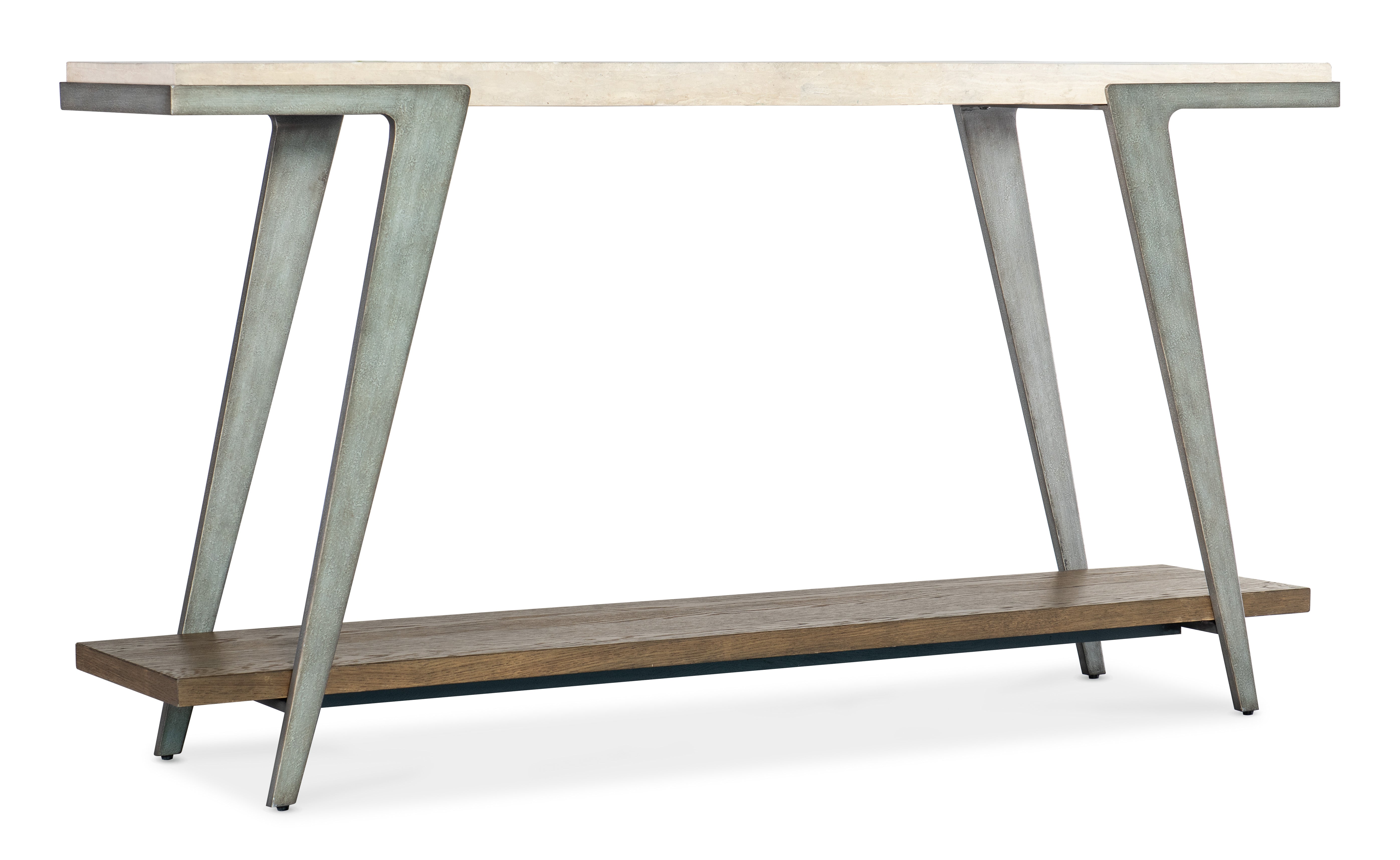 Hooker Furniture Commerce & Market Boomerang Console Table in White