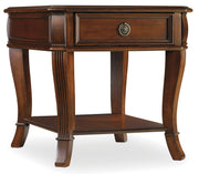 Hooker Furniture Brookhaven End Table in Medium Brown