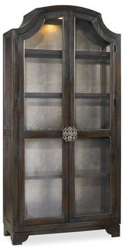 Hooker Furniture Sanctuary Glass Bunching Curio-Ebony Antiqued Oak