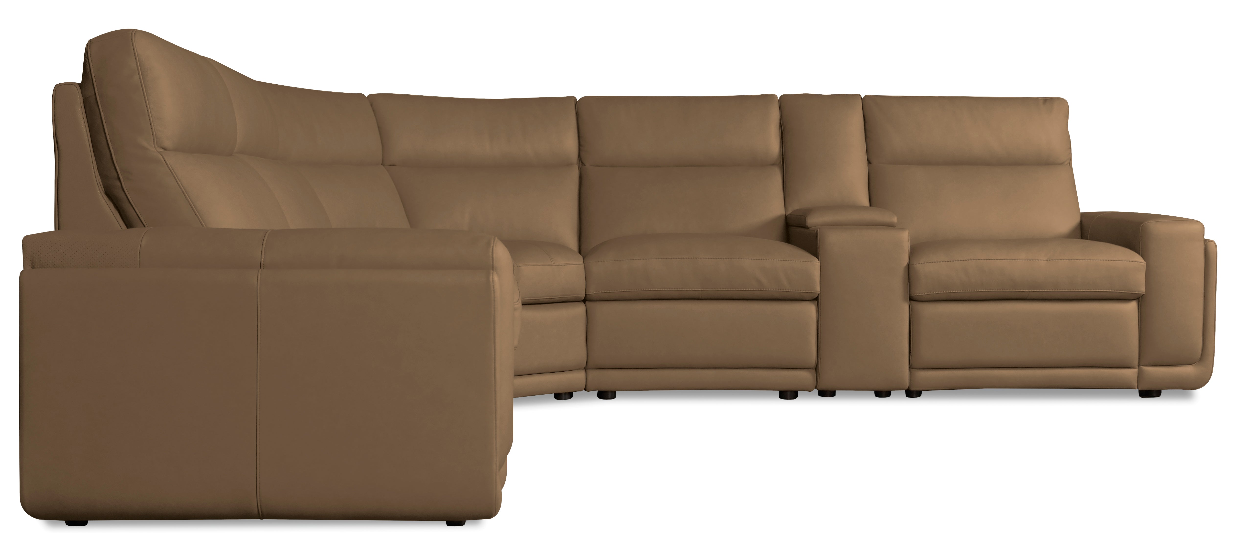 Hooker Furniture Simone Six-Piece Power Reclining Sectional in Brown