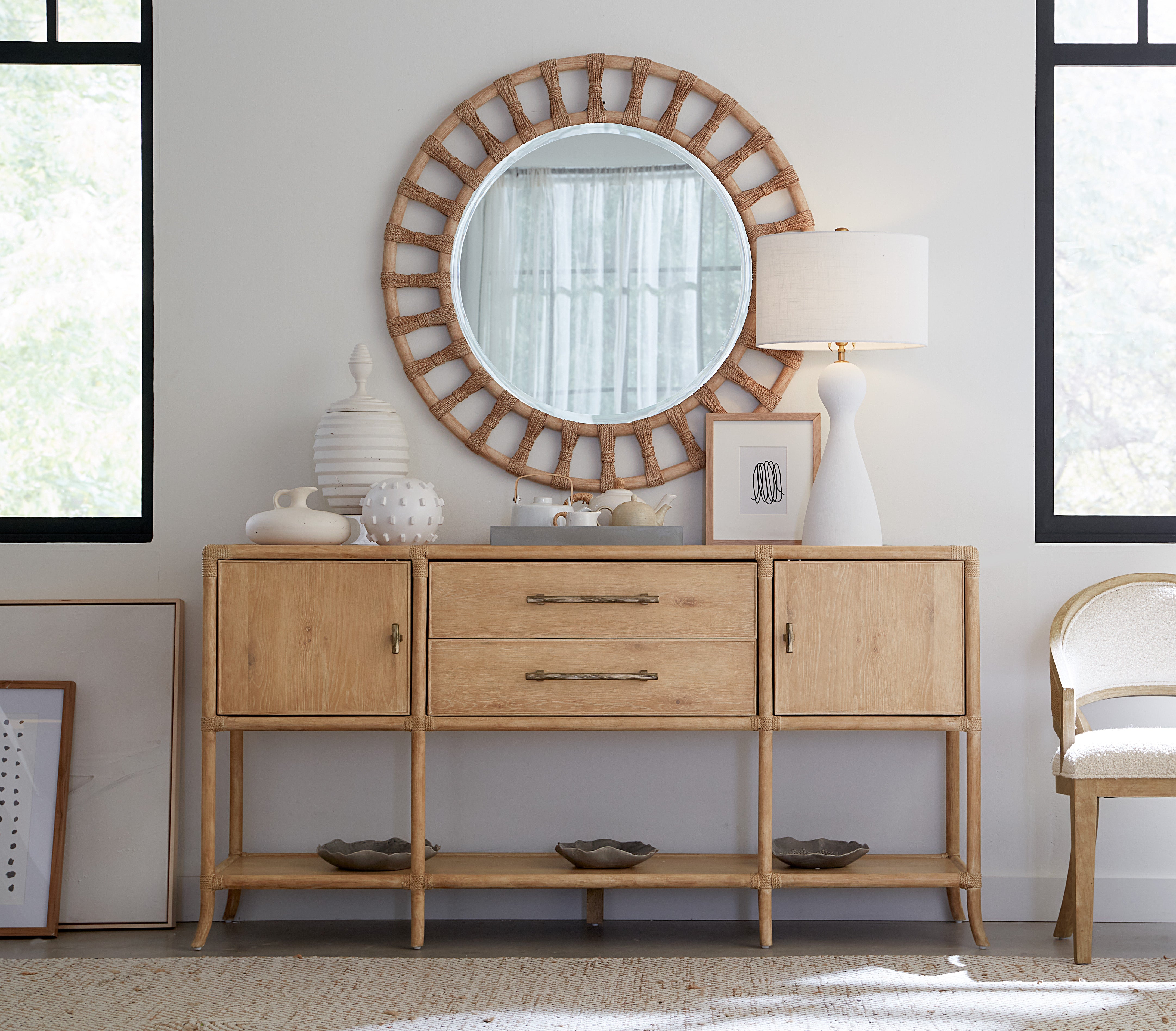 Hooker Furniture Retreat Pole Rattan Sideboard