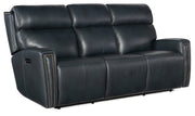 Hooker Furniture Ruthe ZeroG Power Sofa with Power Headrest & Hidden Console in Medium Blue