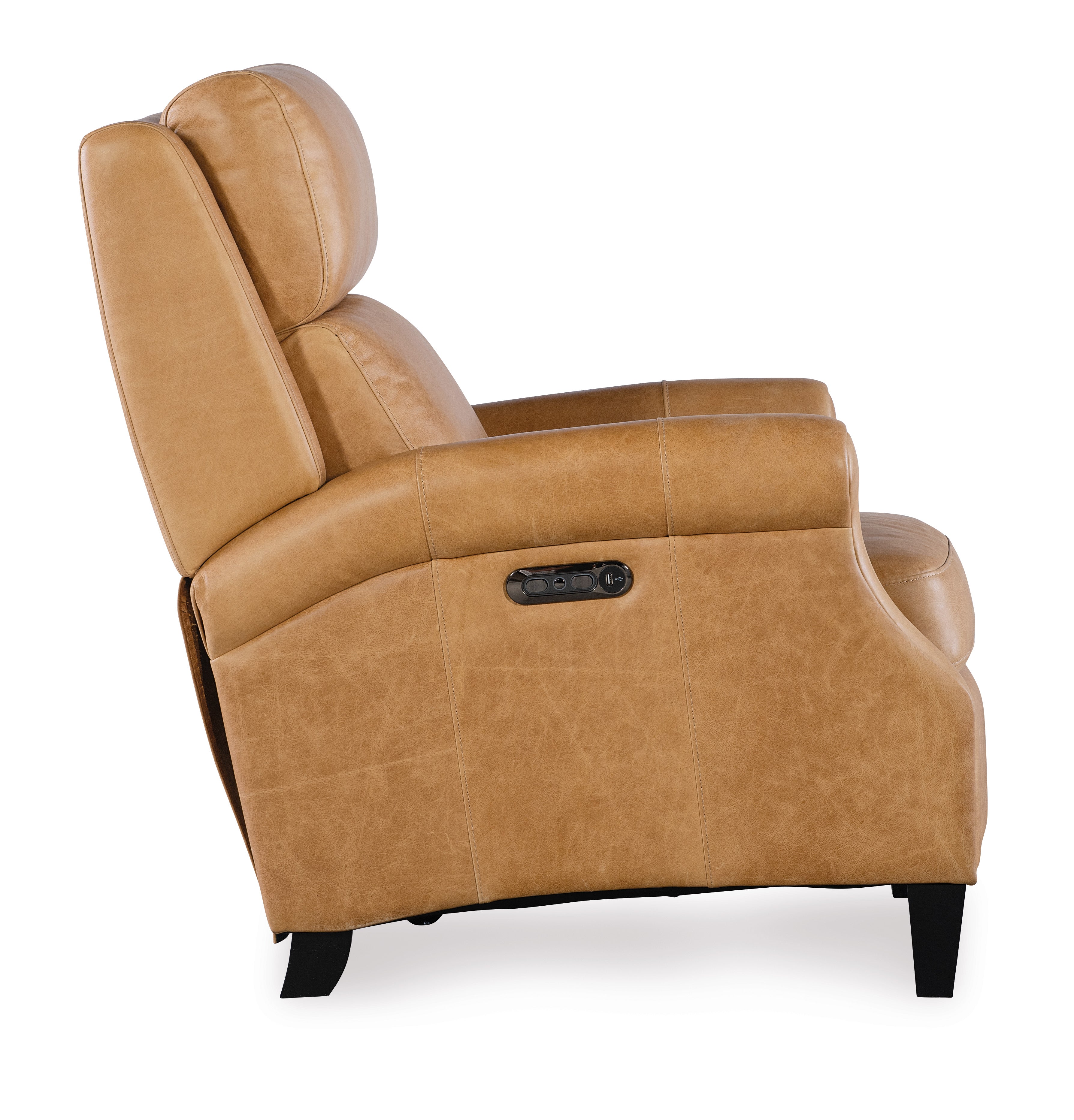Hooker Furniture Hurley Power Recliner with Power Headrest in Dark Brown