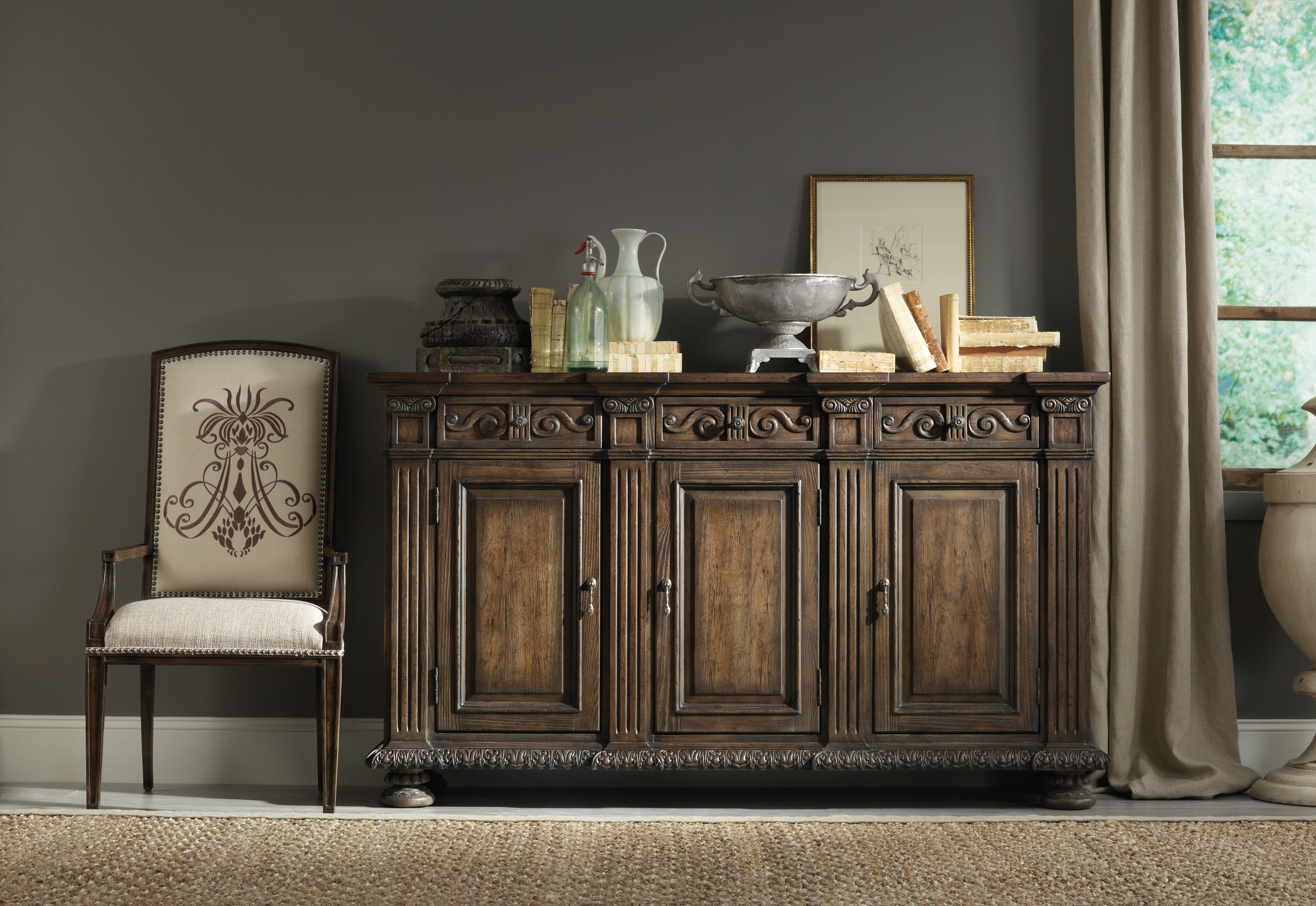 Hooker Furniture Rhapsody 72'' Credenza in Dark Brown