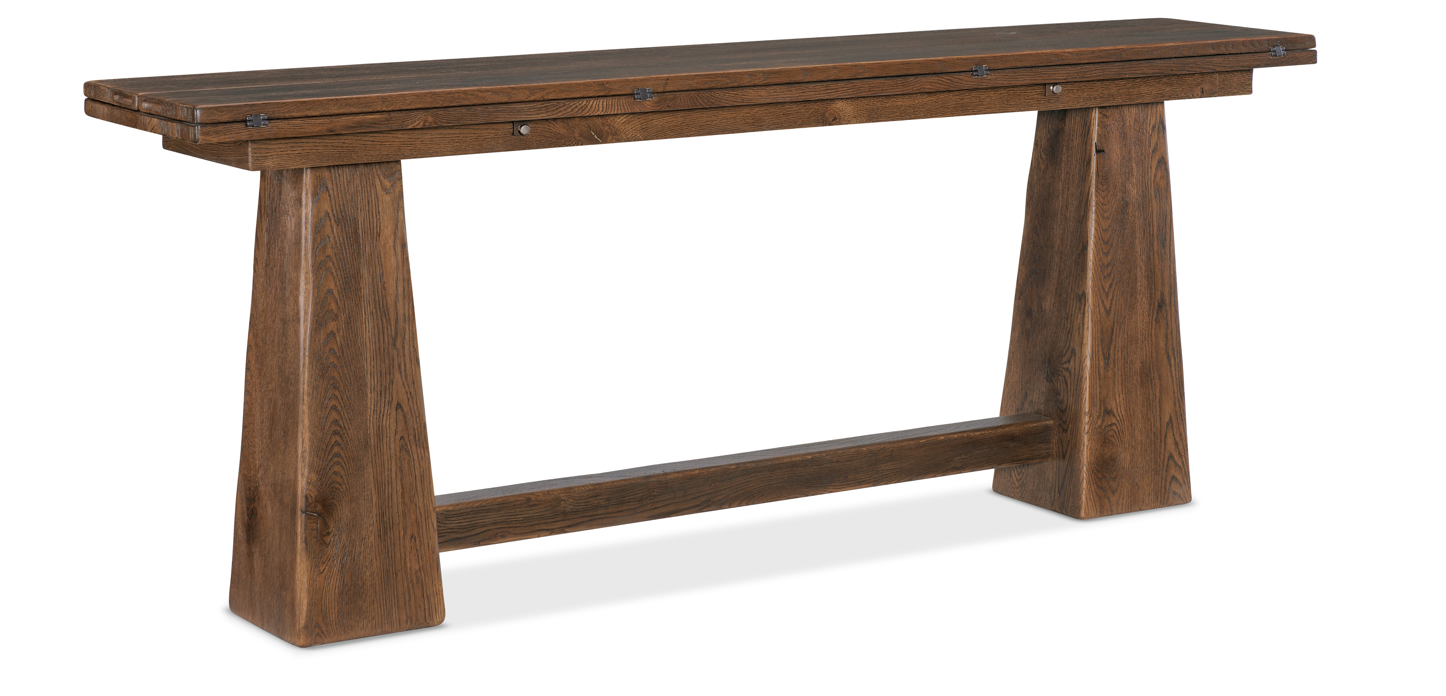 Hooker Furniture Driftwood Flip-Top Console Table in Medium Wood