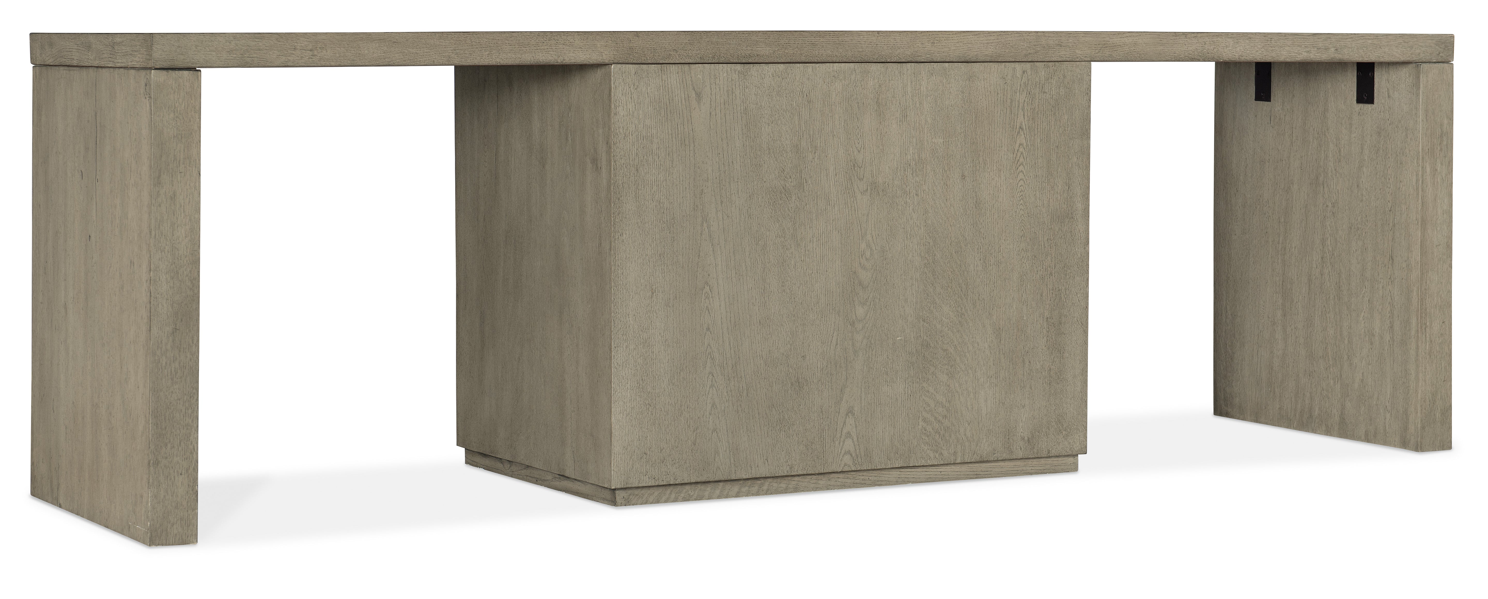 Hooker Furniture Linville Falls 96" Desk with Centered Open Desk Cabinet