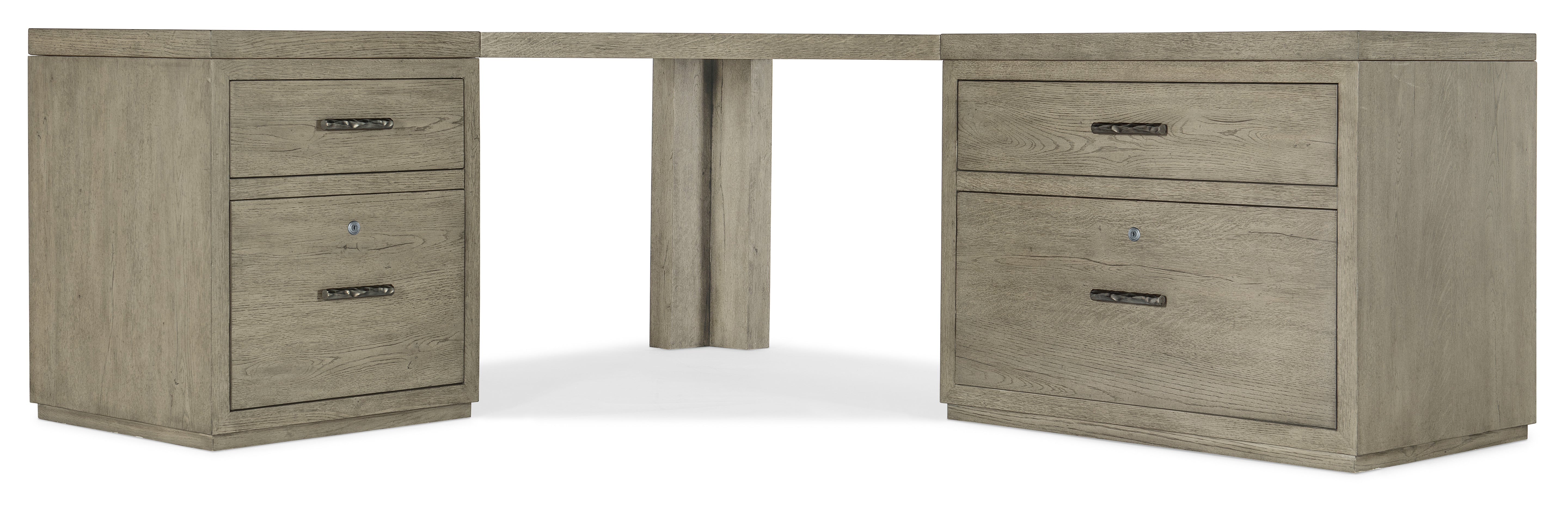 Hooker Furniture Linville Falls Corner Desk with File and Lateral File
