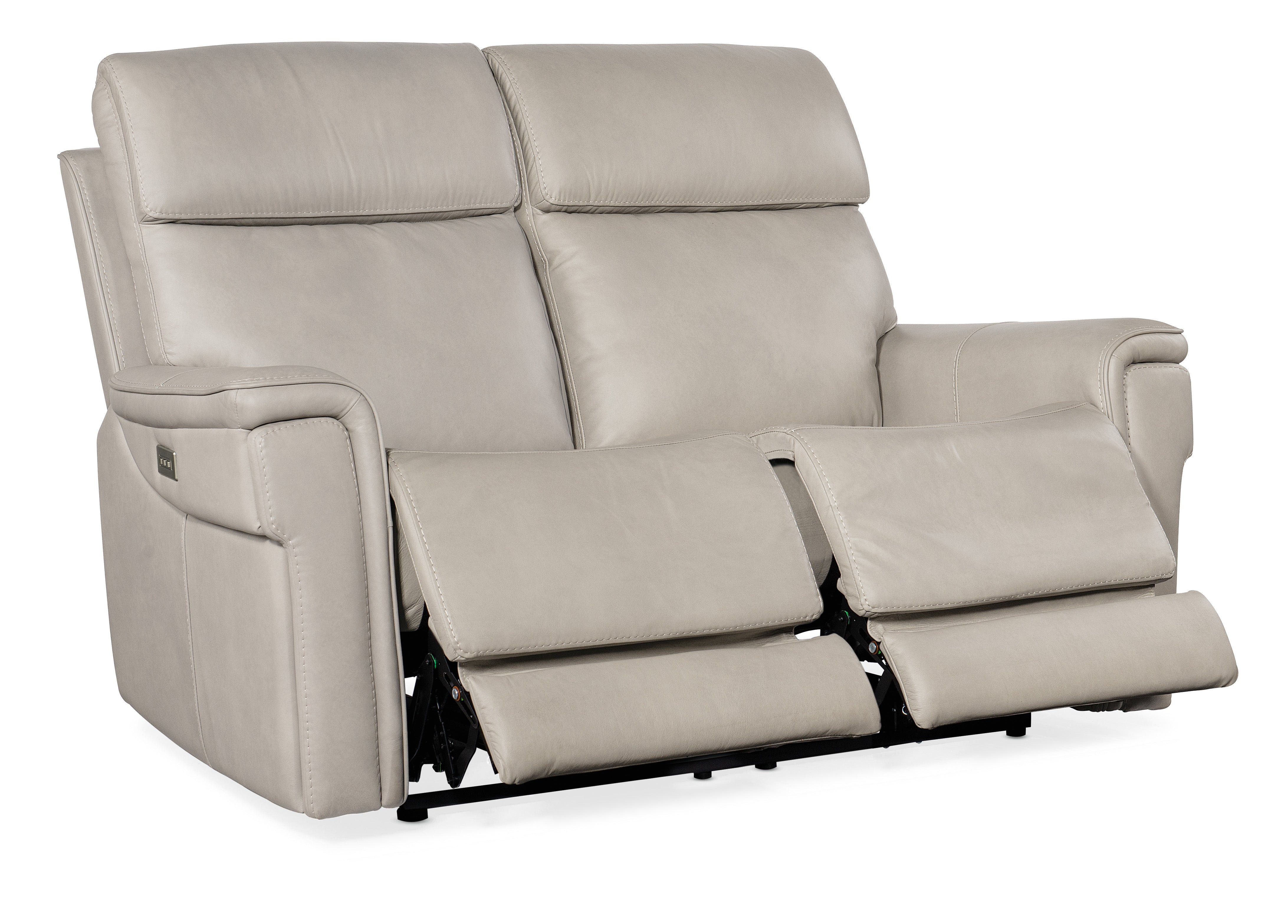 Hooker Furniture Lyra Zero Gravity Power Loveseat with Power Headrest and Lumbar in Light Gray