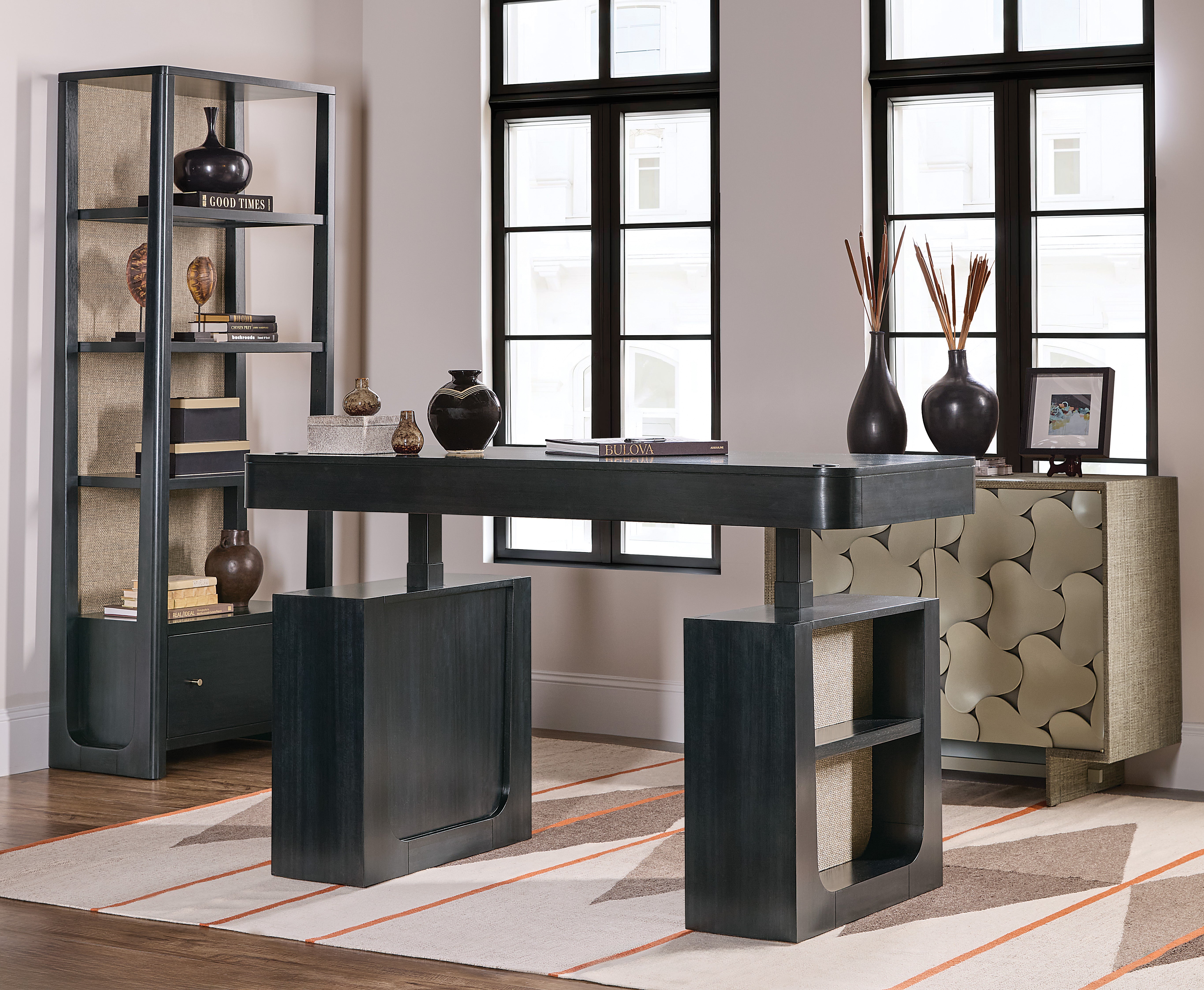 Hooker Furniture Melange Pinwheel Hall Chest in Grays