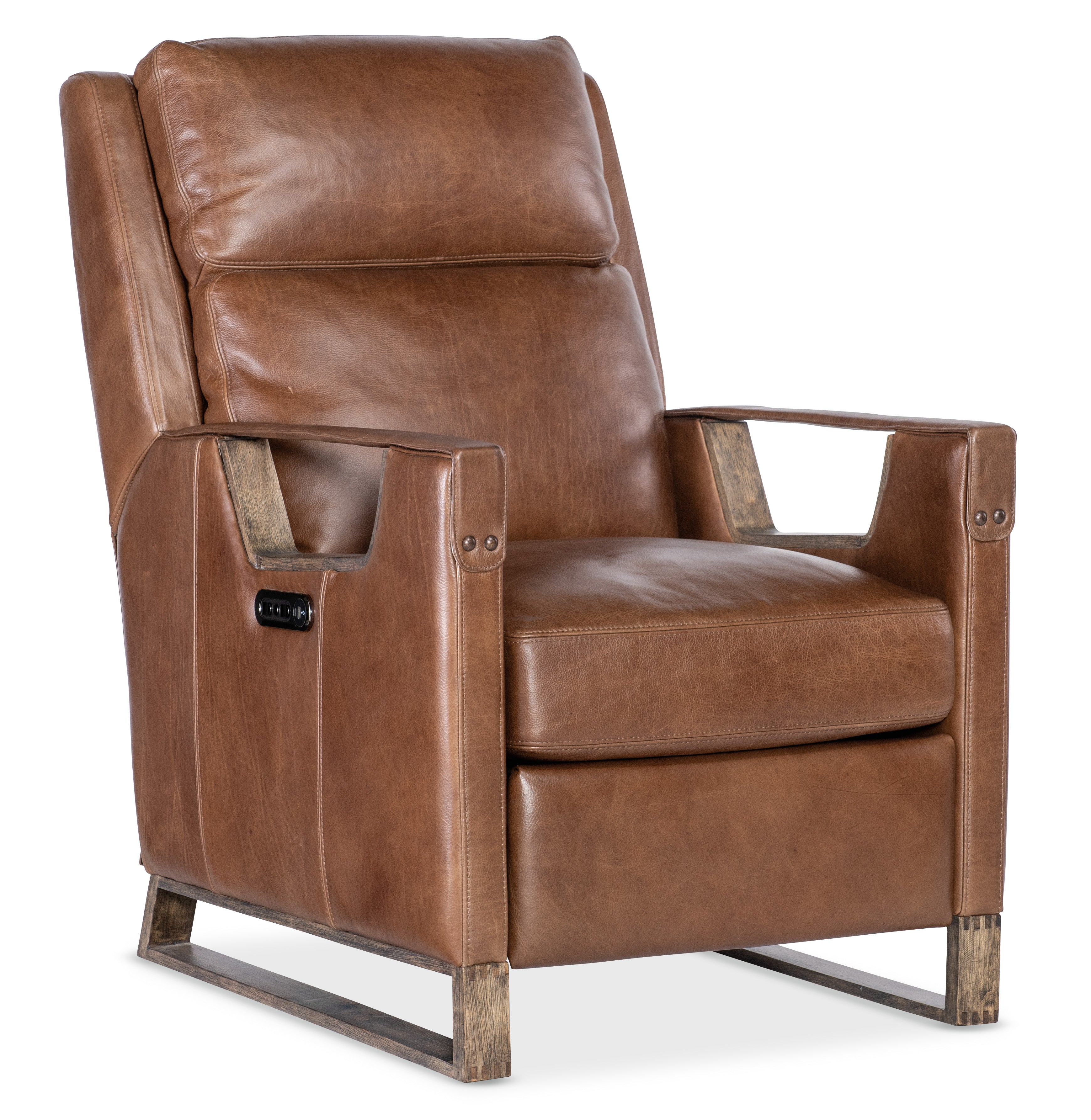 Hooker Furniture Relic Power Recliner w/Power Headrest in Brown