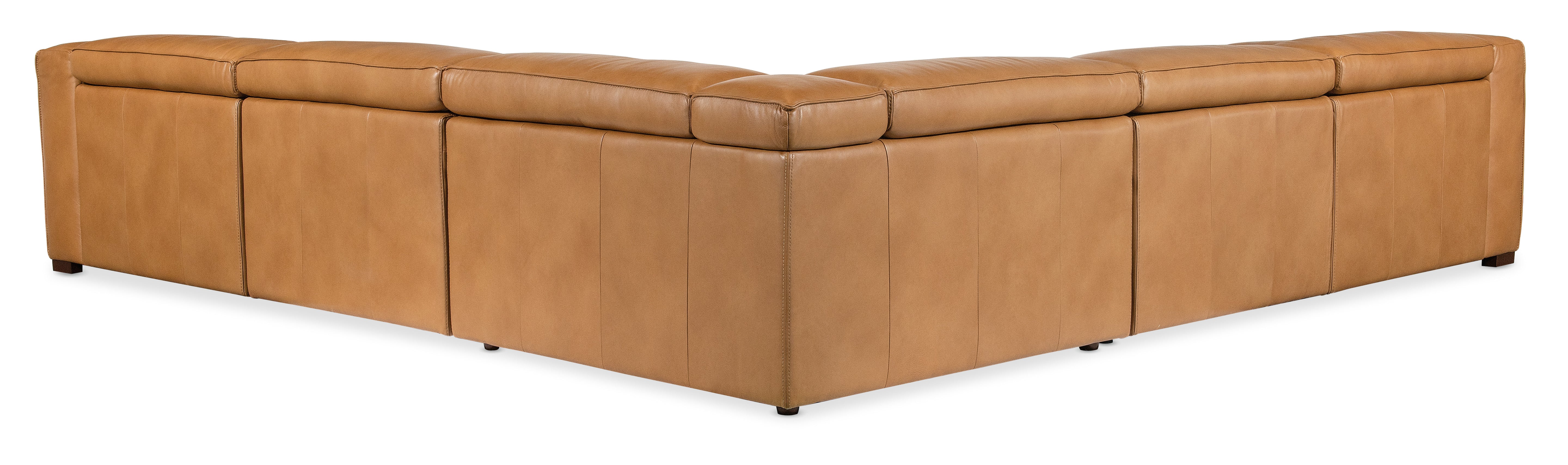 Hooker Furniture Fresco 5 Seat Sectional with Power Recline & Power Headrest in Brown