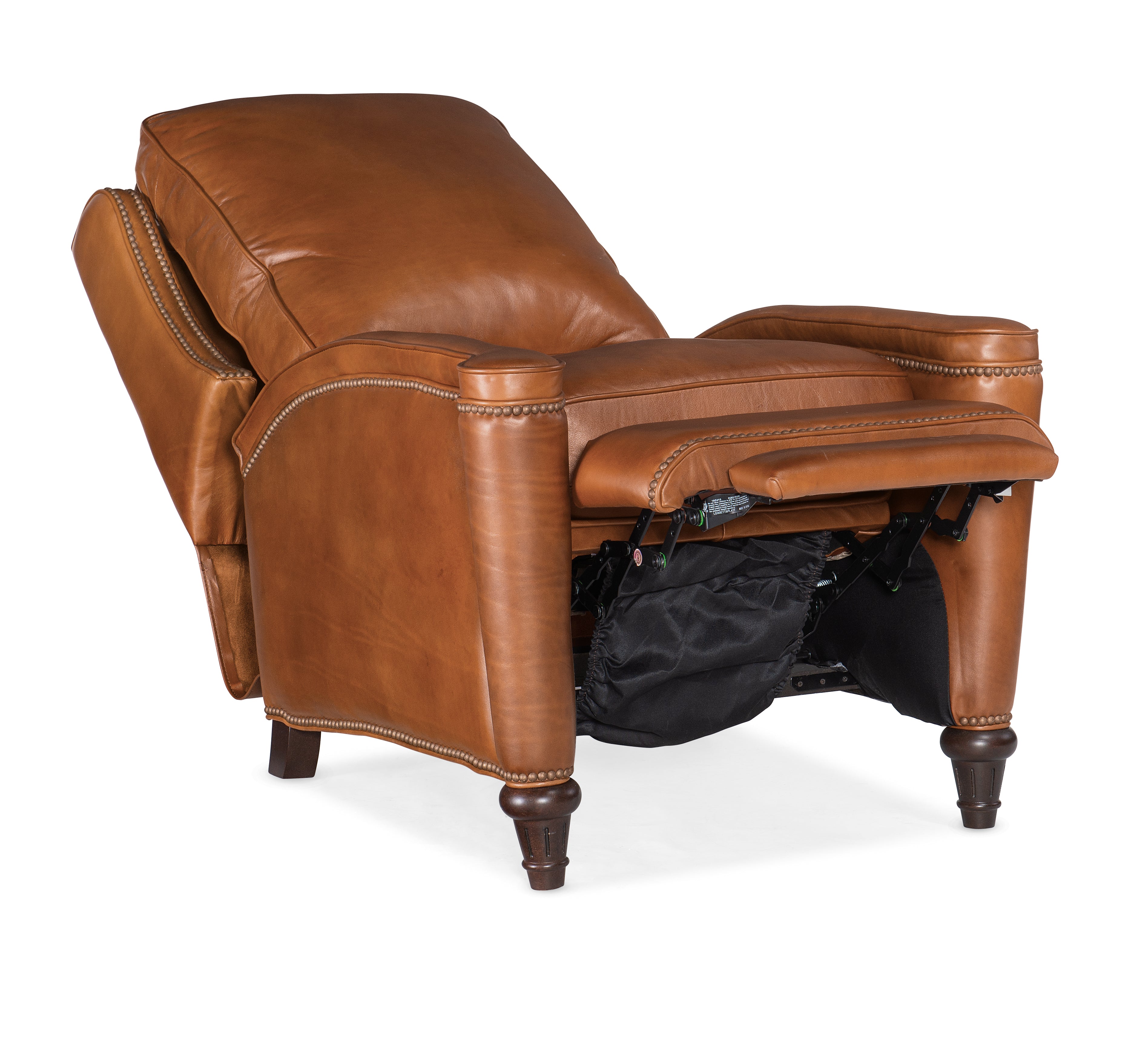 Hooker Furniture Rylea Manual Push Back Recliner in Brown