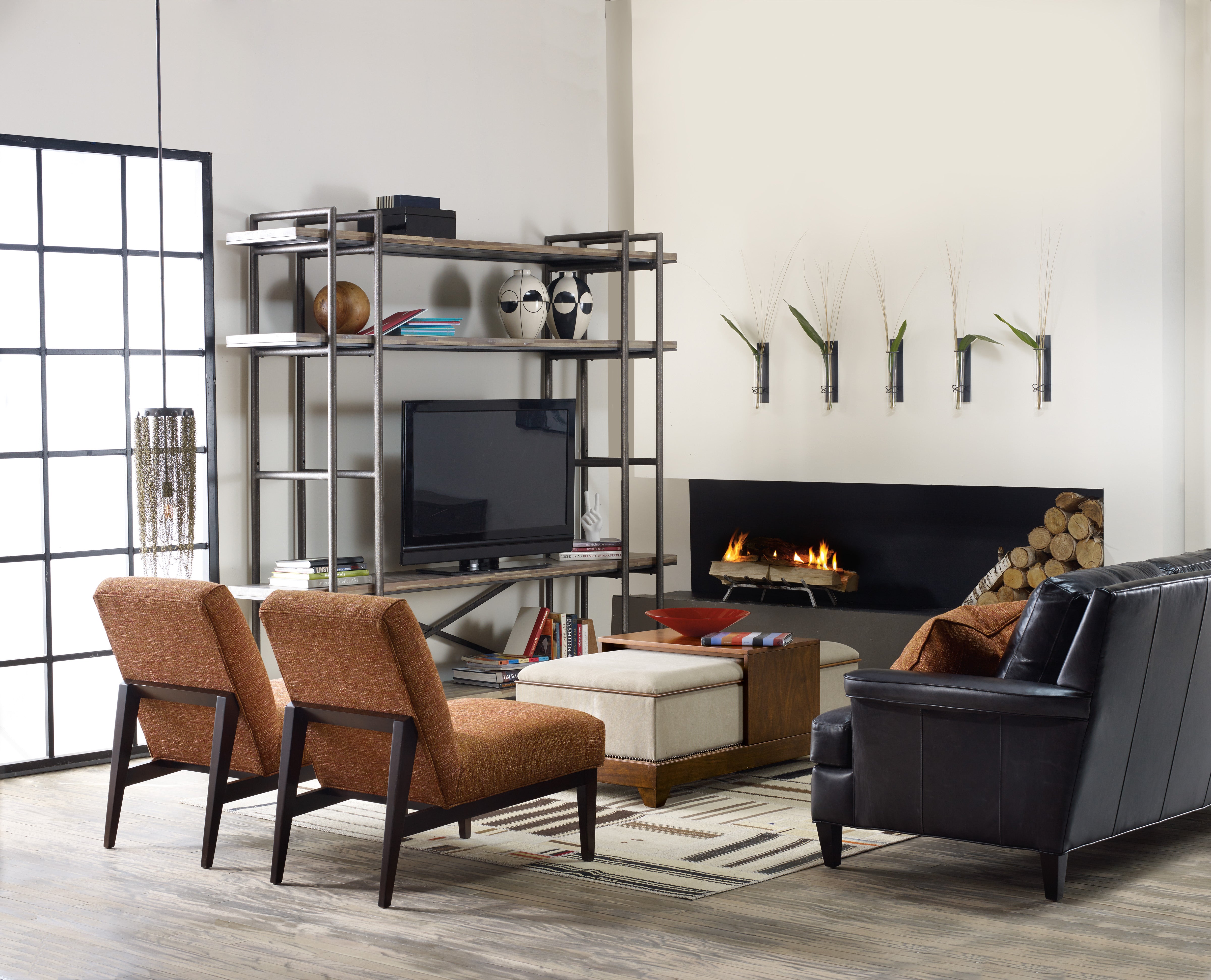 Hooker Furniture Studio 7H Scaffold for Entertainment Console in Light Wood