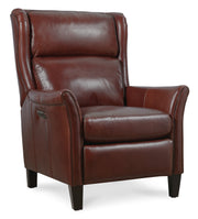 Hooker Furniture Henley Power Recliner with Power Headrest in Red