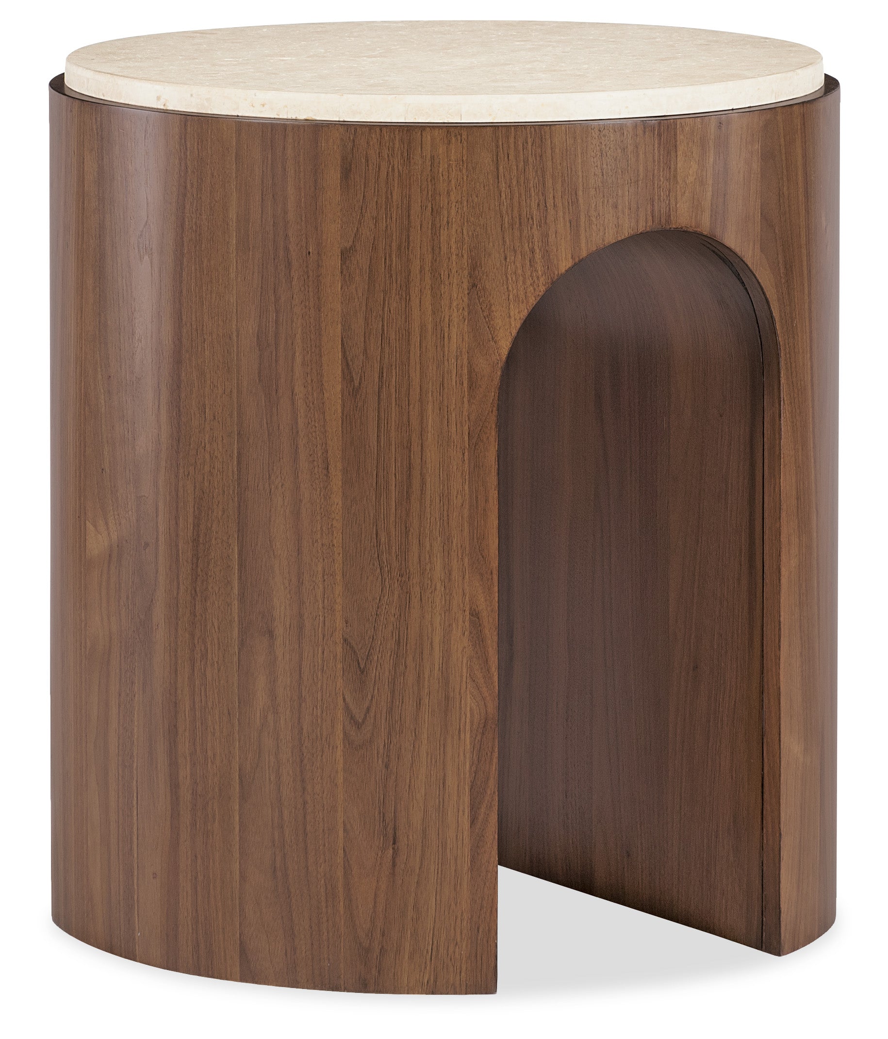 Hooker Furniture Eleana Round End Table in Medium Wood
