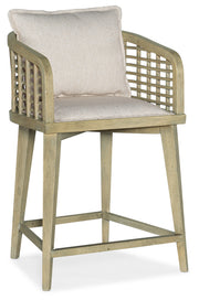 Hooker Furniture Surfrider Barrel Back Swivel Counter Stool