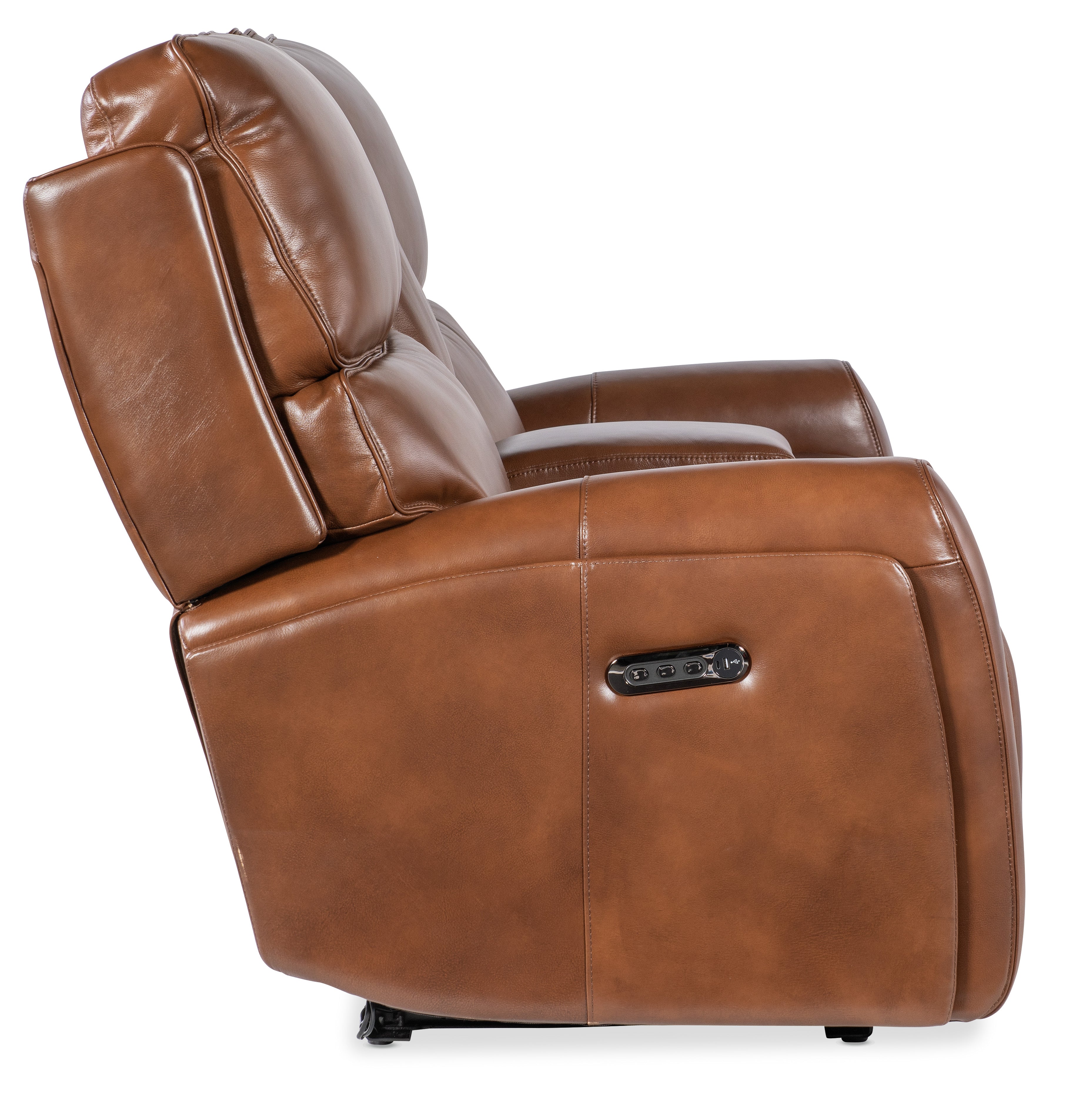Hooker Furniture Crosby Zero Gravity Power Console Loveseat with Power Headrest and Lumbar in Brown