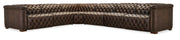 Hooker Furniture Savion Deux 6 Seat Sectional with Three Power Recliners and Seven Power Headrests in Brown