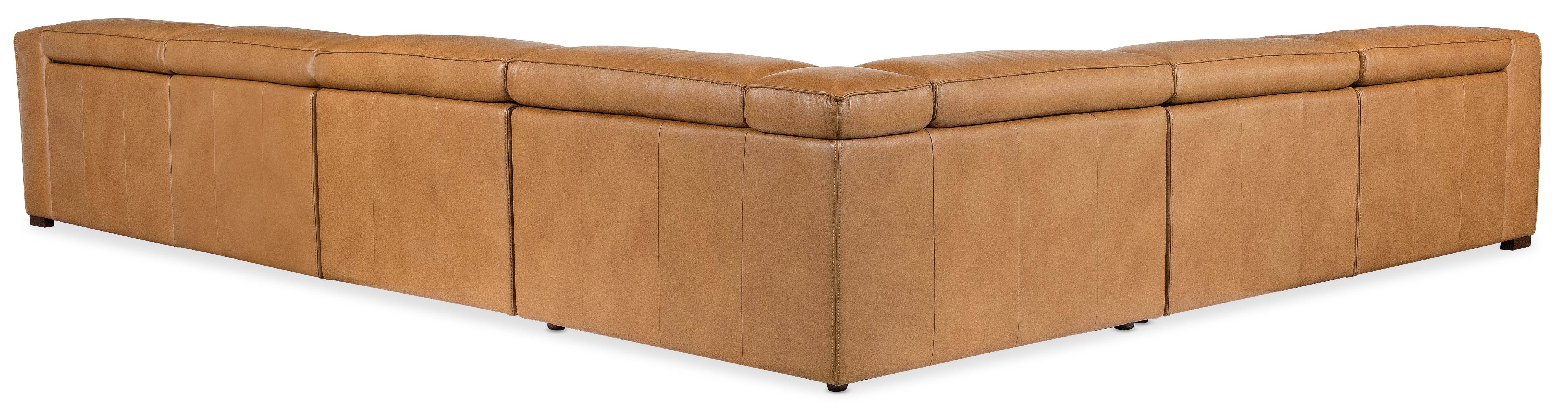 Hooker Furniture Fresco 6 Seat Sectional 4-Power Recline & Power Headrest in Brown