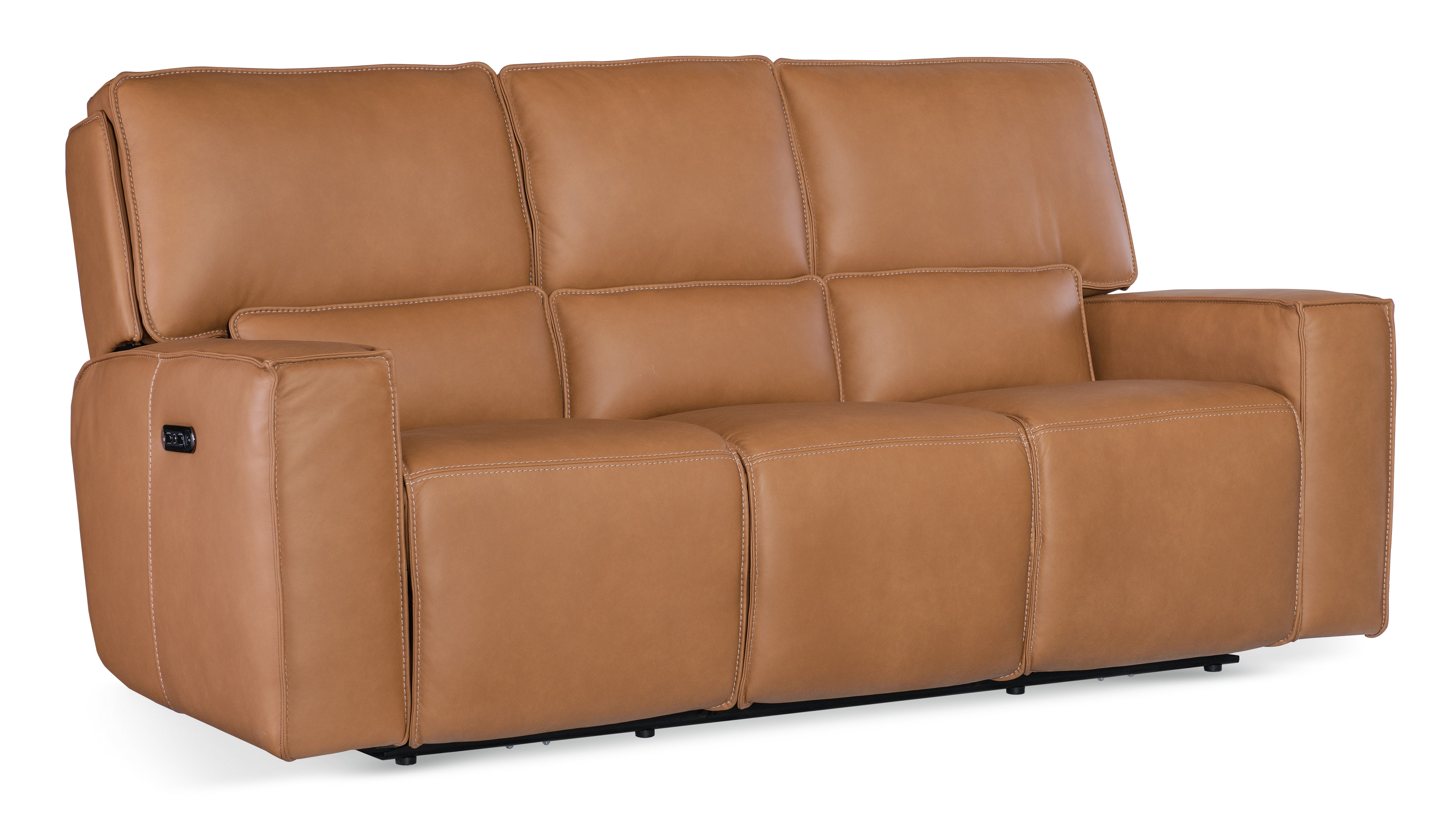 Hooker Furniture Miles Zero Gravity Sofa with Power Recline Power Headrest in Brown