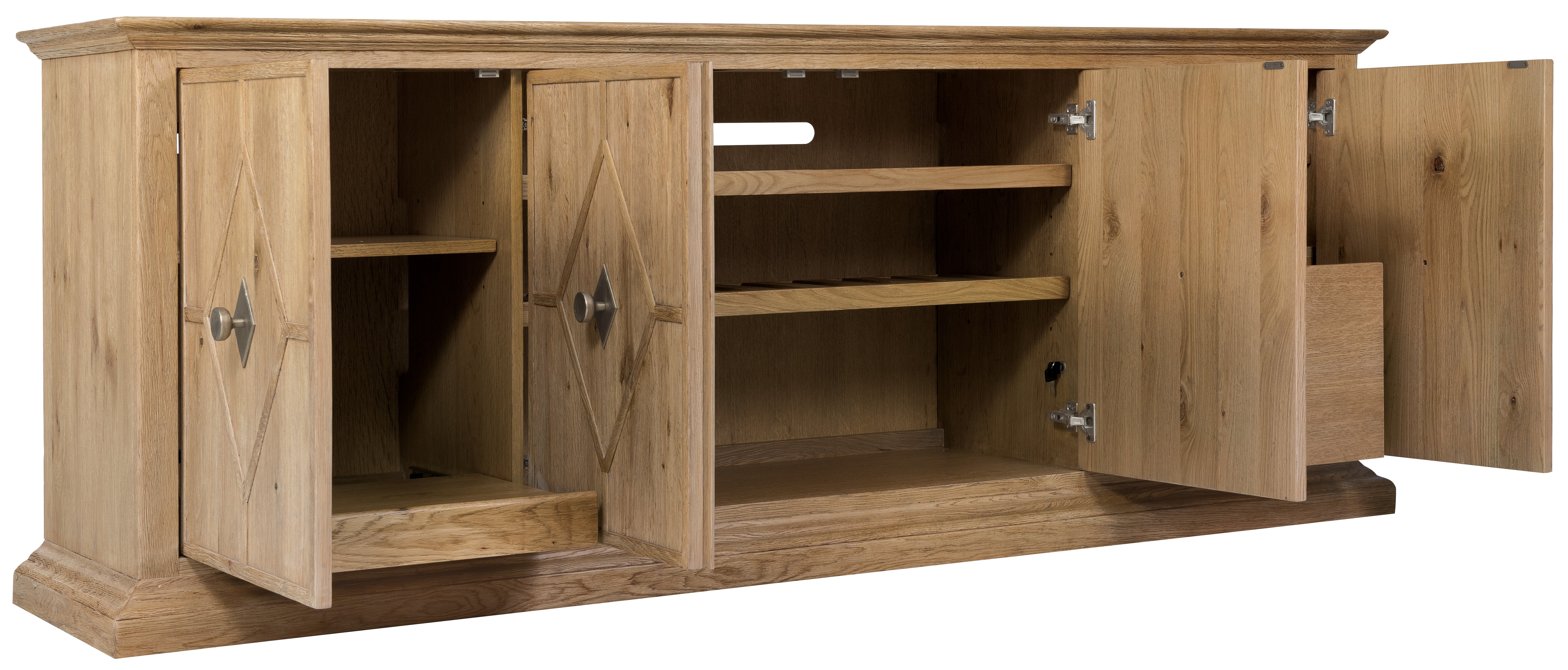 Hooker Furniture Driftwood Entertainment Credenza in Light Wood