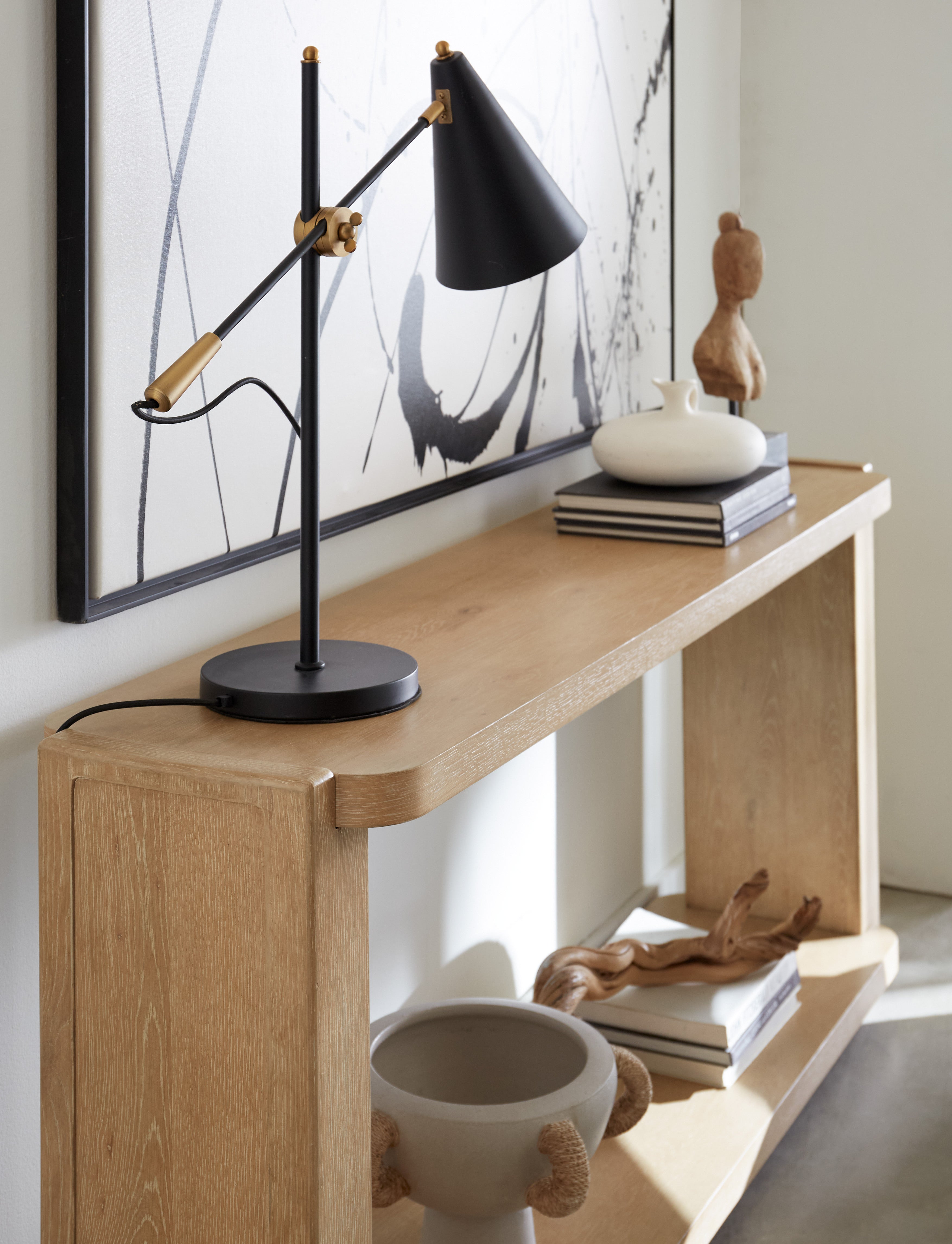 Hooker Furniture Retreat Console Table in Light Wood