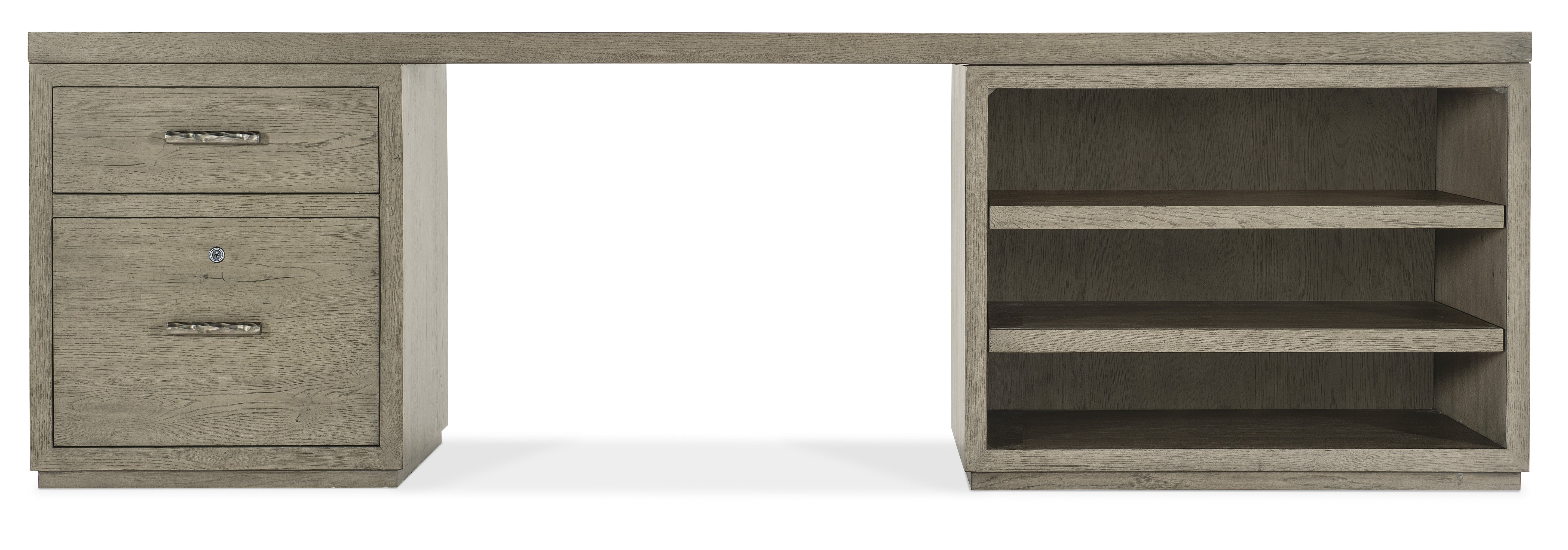 Hooker Furniture Linville Falls 96" Desk with One File and Open Desk Cabinet
