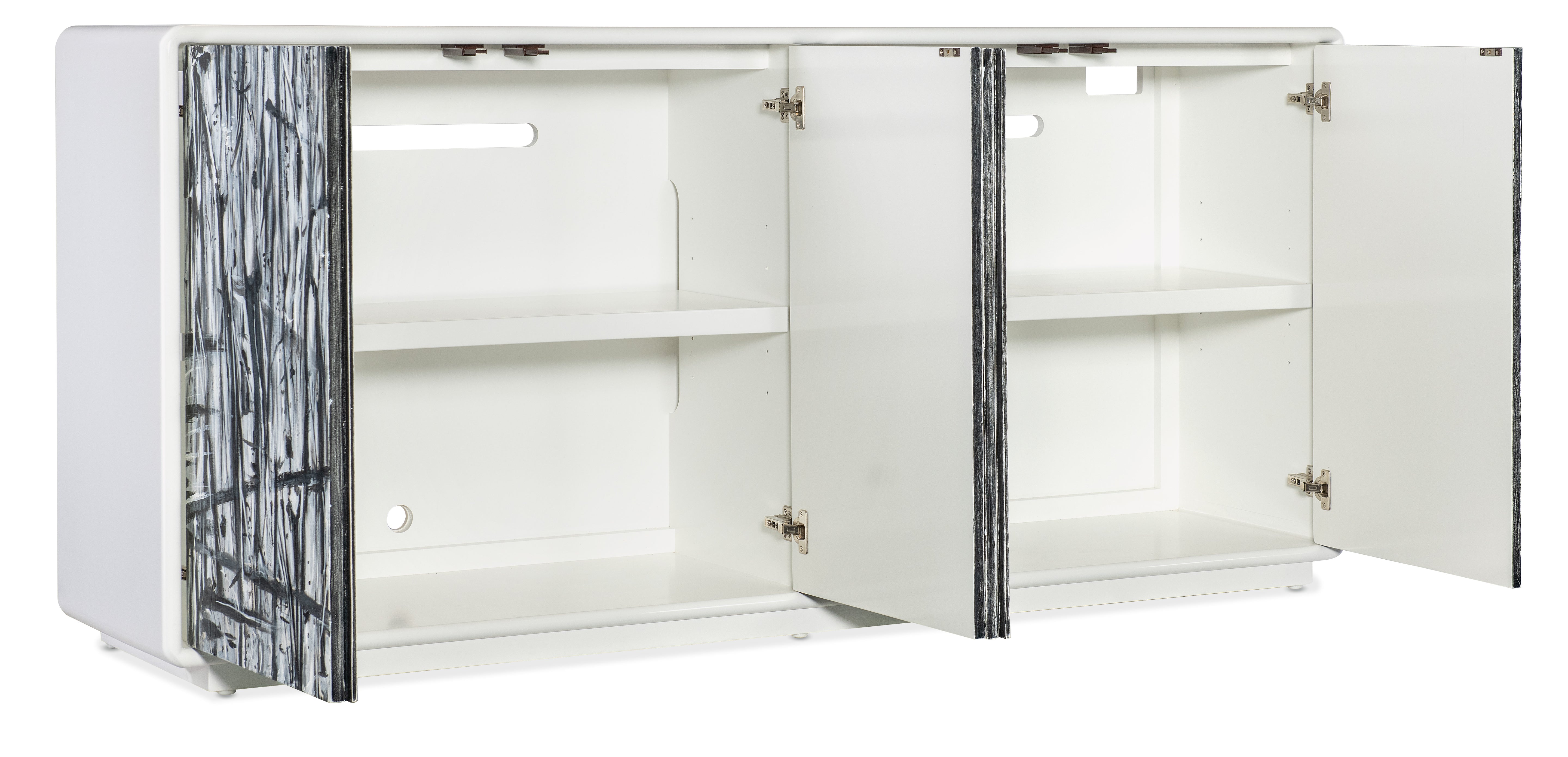 Hooker Furniture Melange Graffitio Credenza in Whites/Creams/Beiges