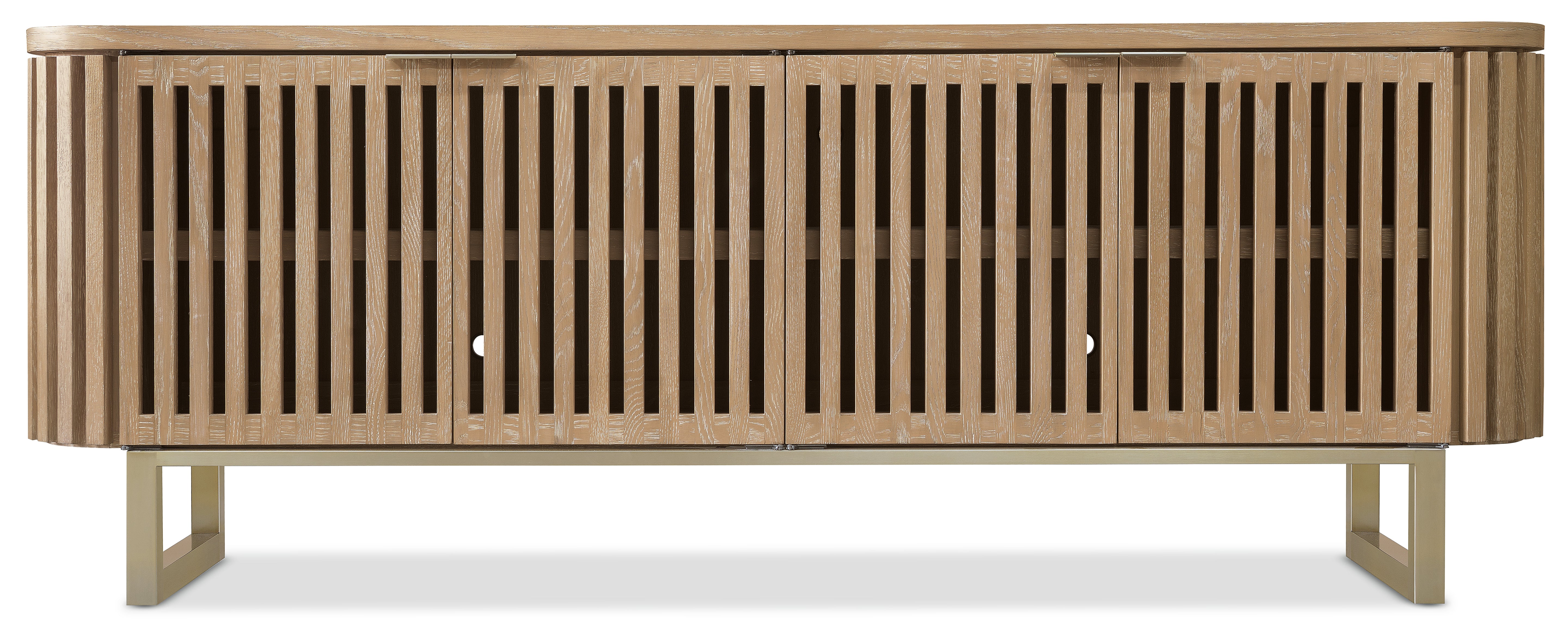 Hooker Furniture Commerce and Market Easton Entertainment Console in Light Wood