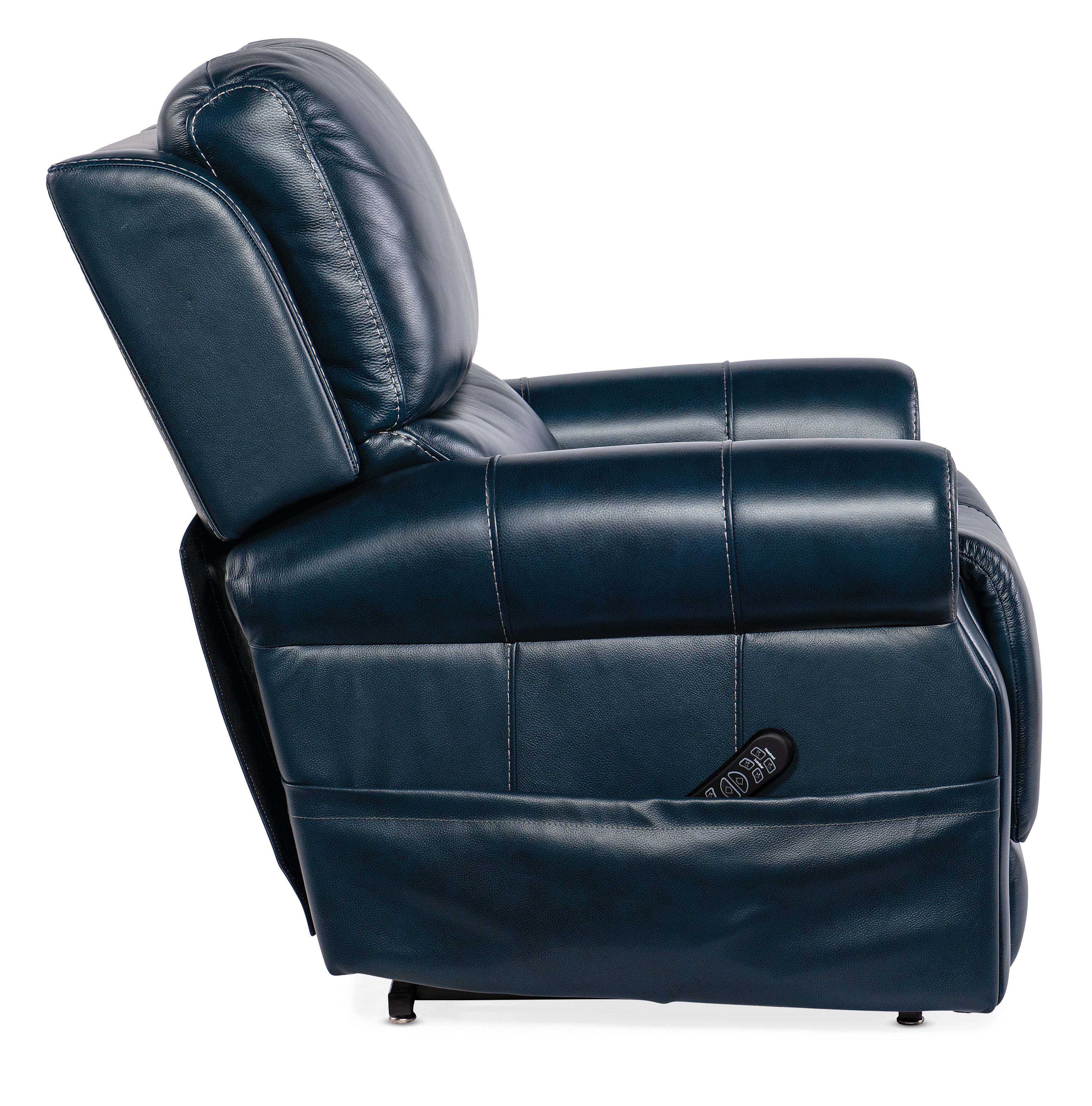 Hooker Furniture Eisley Power Recliner with Power Headrest, Lumbar & Lift in Dark Blue