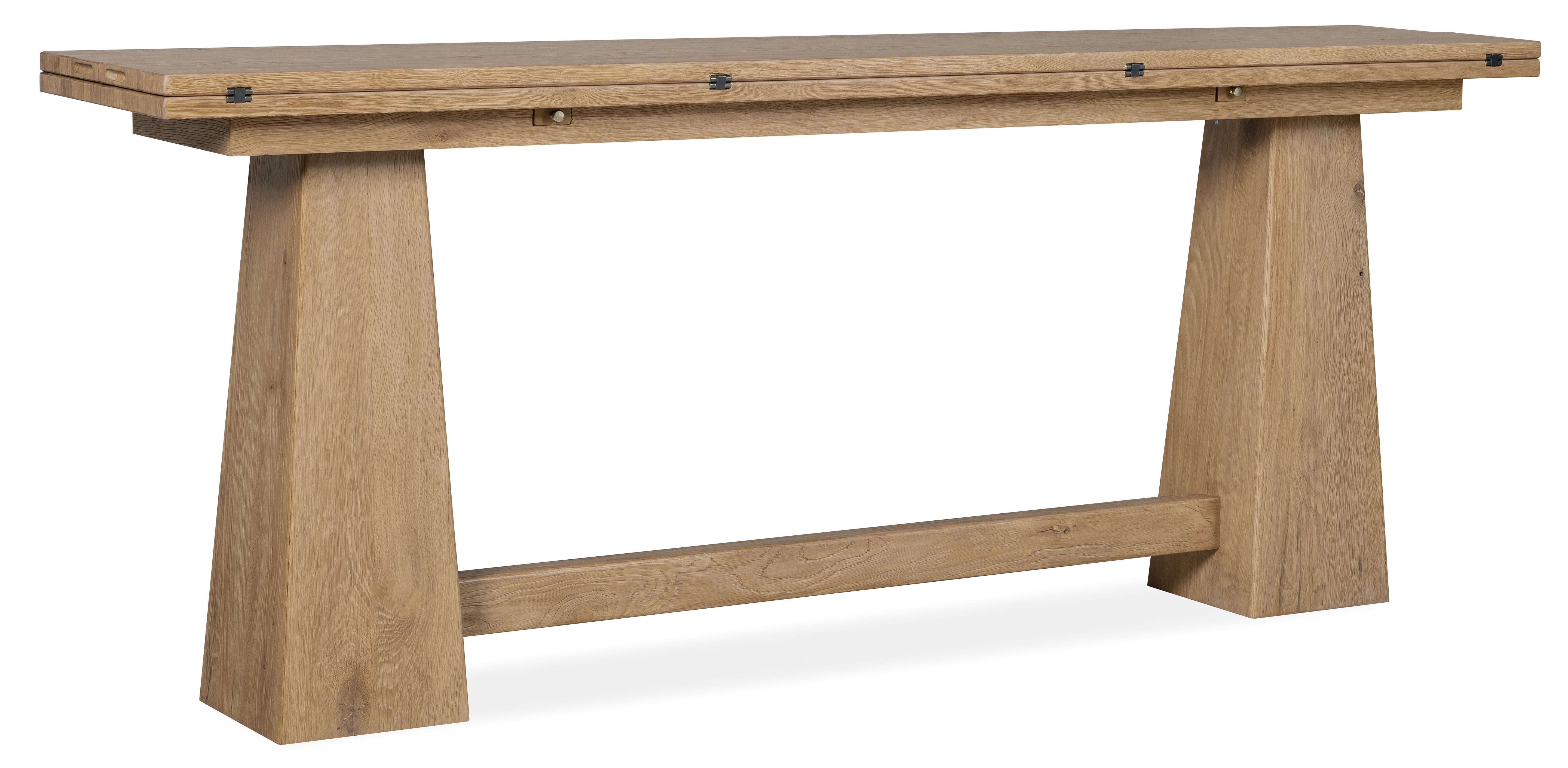Hooker Furniture Driftwood Flip-Top Console Table in Light Wood