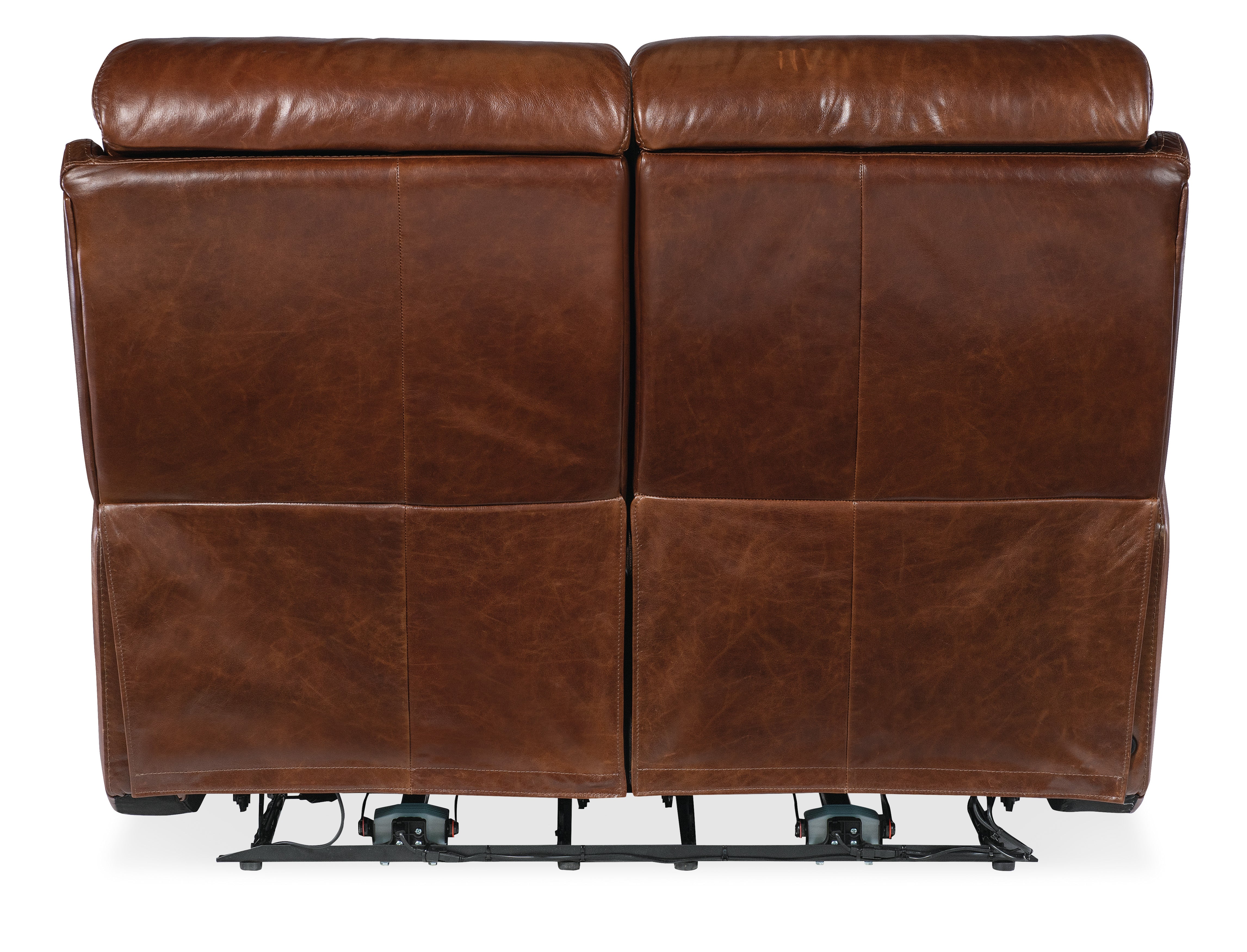 Hooker Furniture Harlan Zero Gravity Loveseat with Power Recline & Power Headrest in Brown