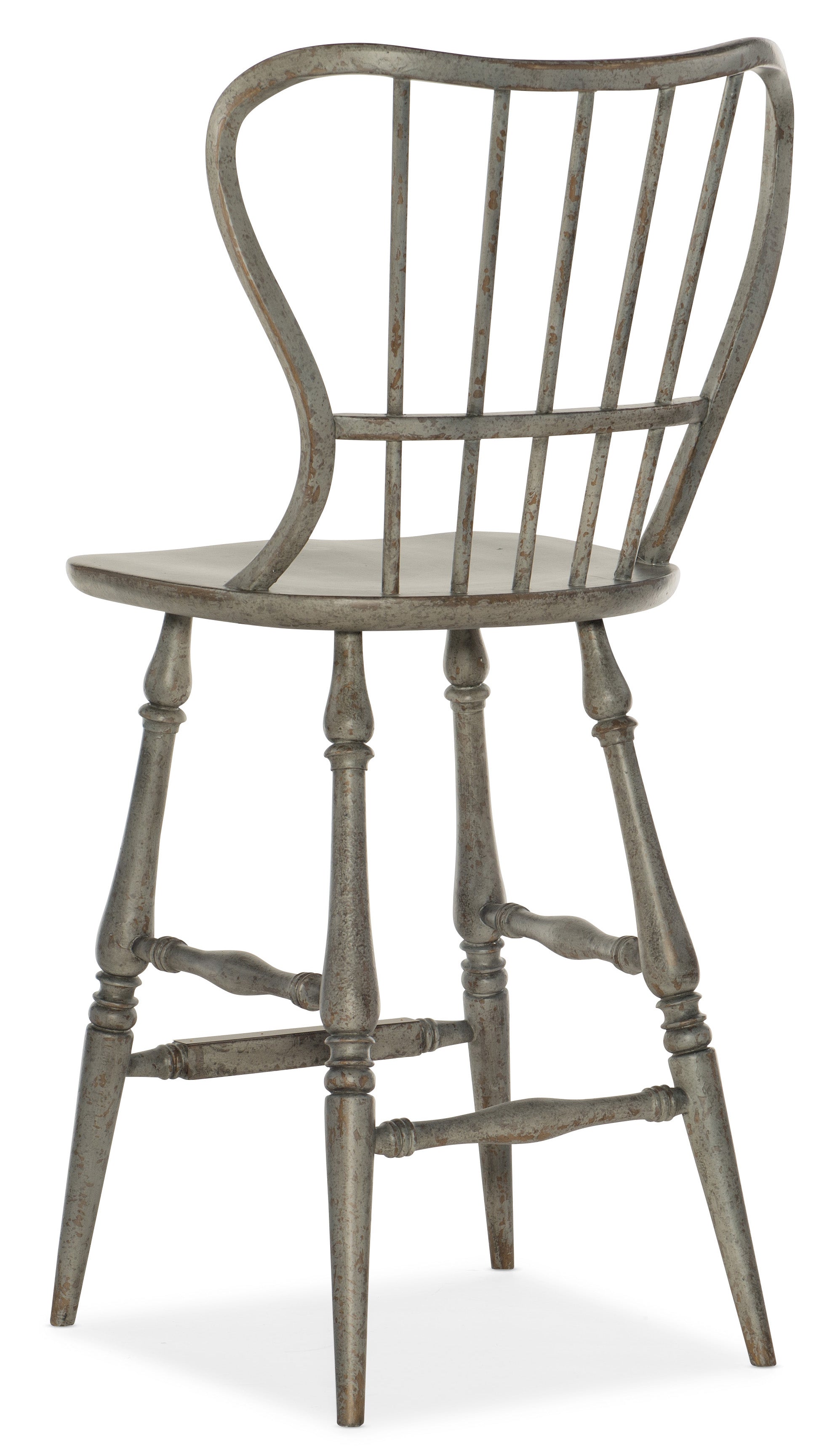 Hooker Furniture Ciao Bella Spindle Back Bar Stool-Speckled Gray