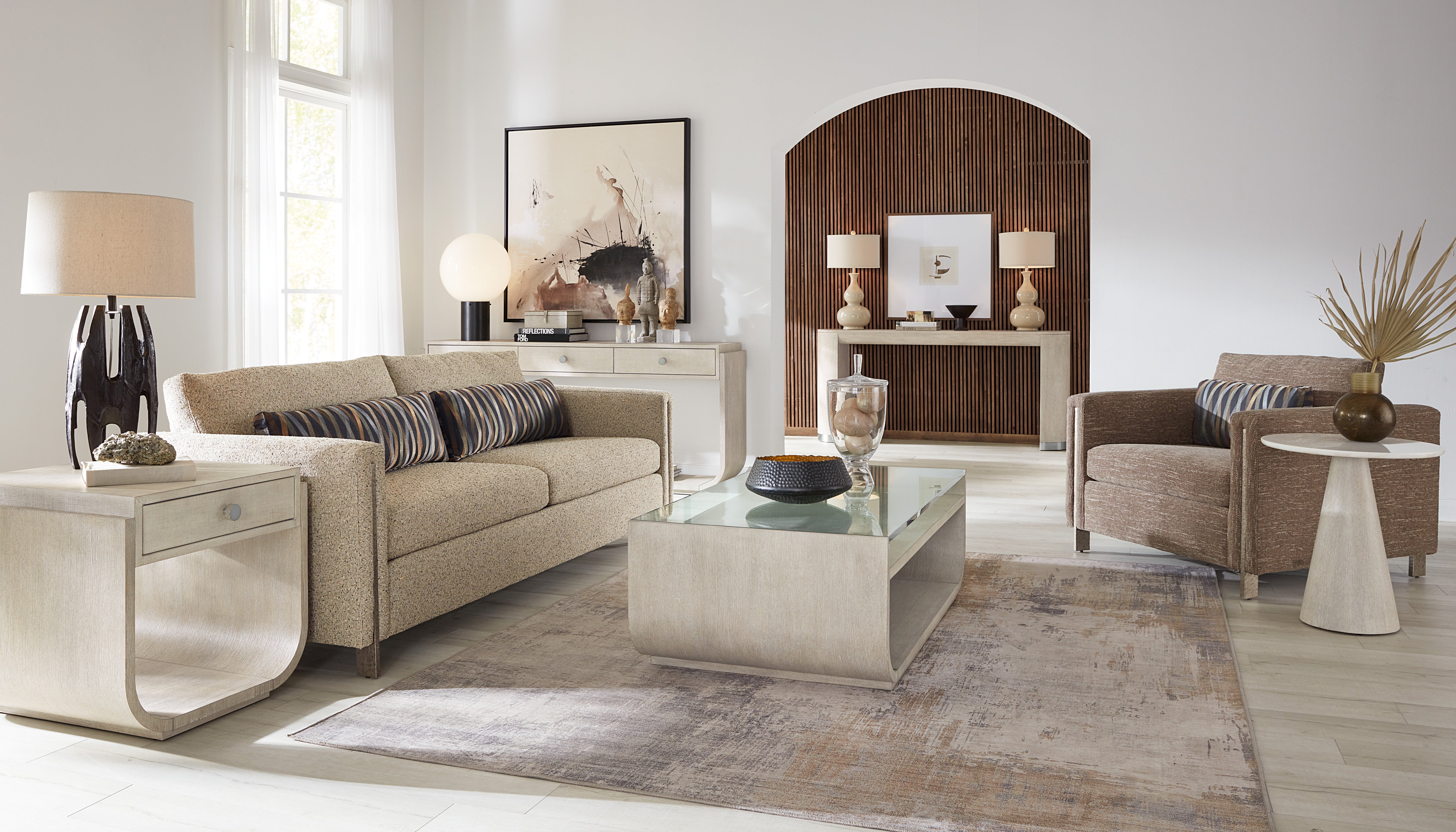 Hooker Furniture Modern Mood Round Accent Table in Light Brown