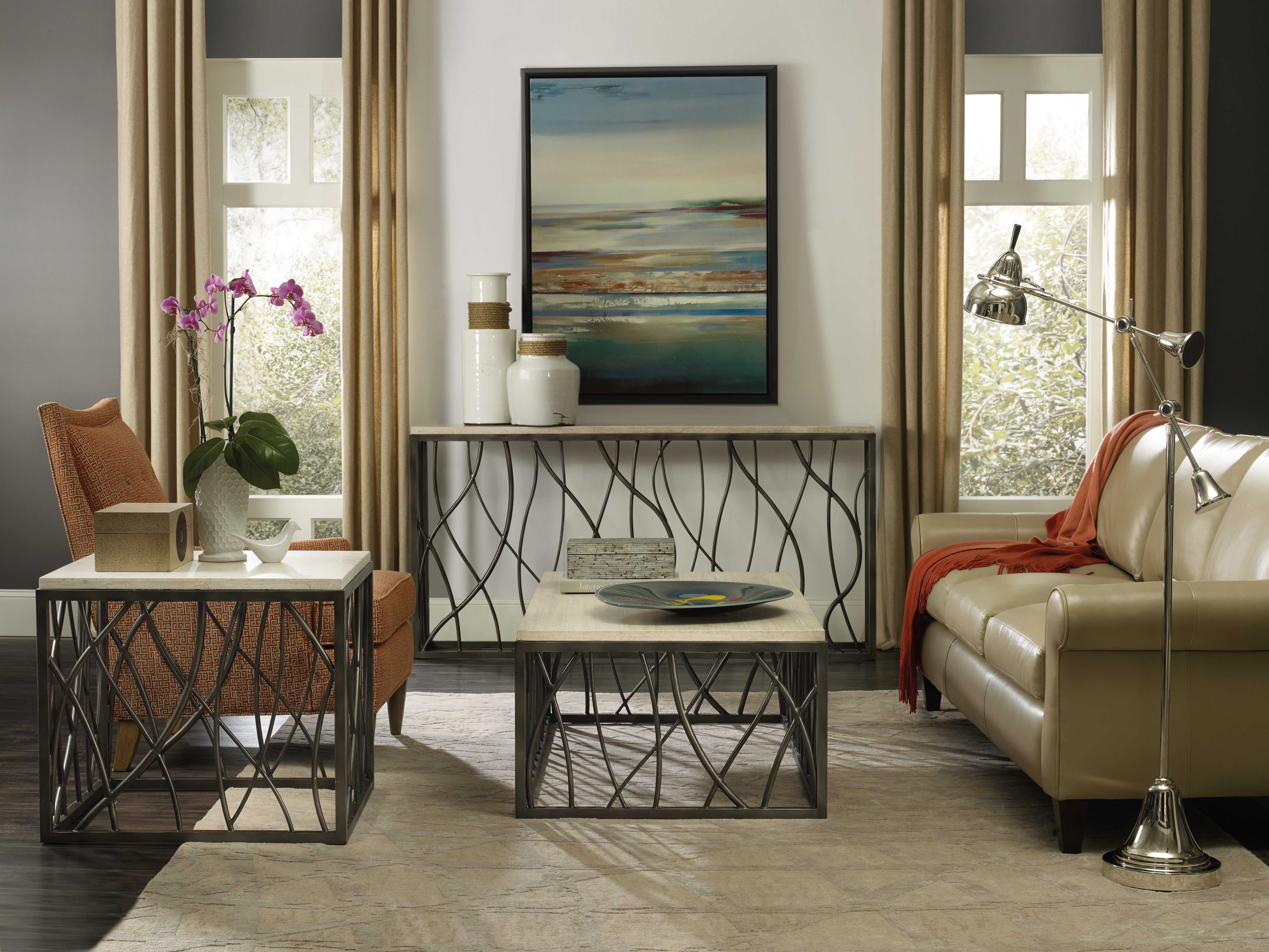 Hooker Furniture Console Table in Gray