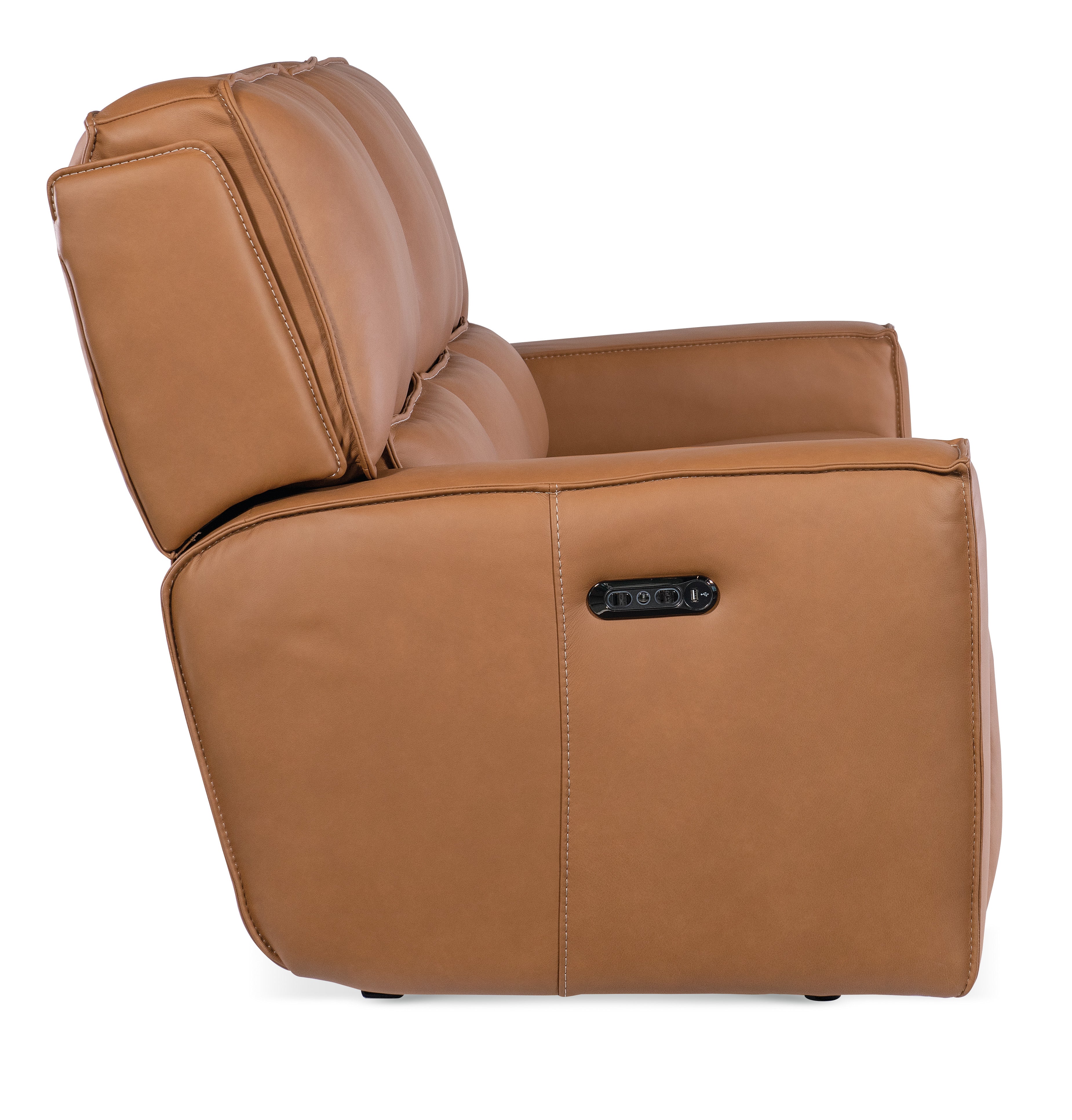 Hooker Furniture Miles Zero Gravity Sofa with Power Recline Power Headrest in Brown